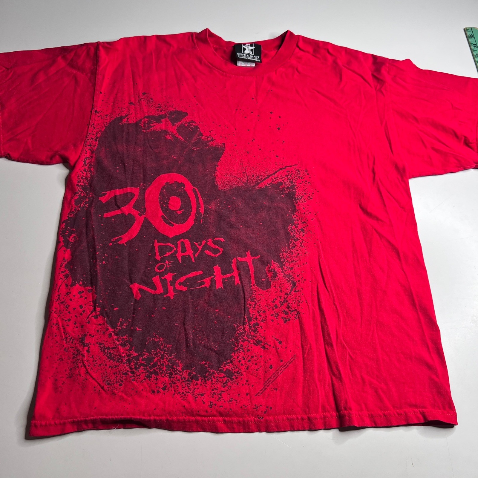 Vintage 2007 30 Days of Night Movie Promo T-Shirt Mens XL Red Horror Vampire Tee