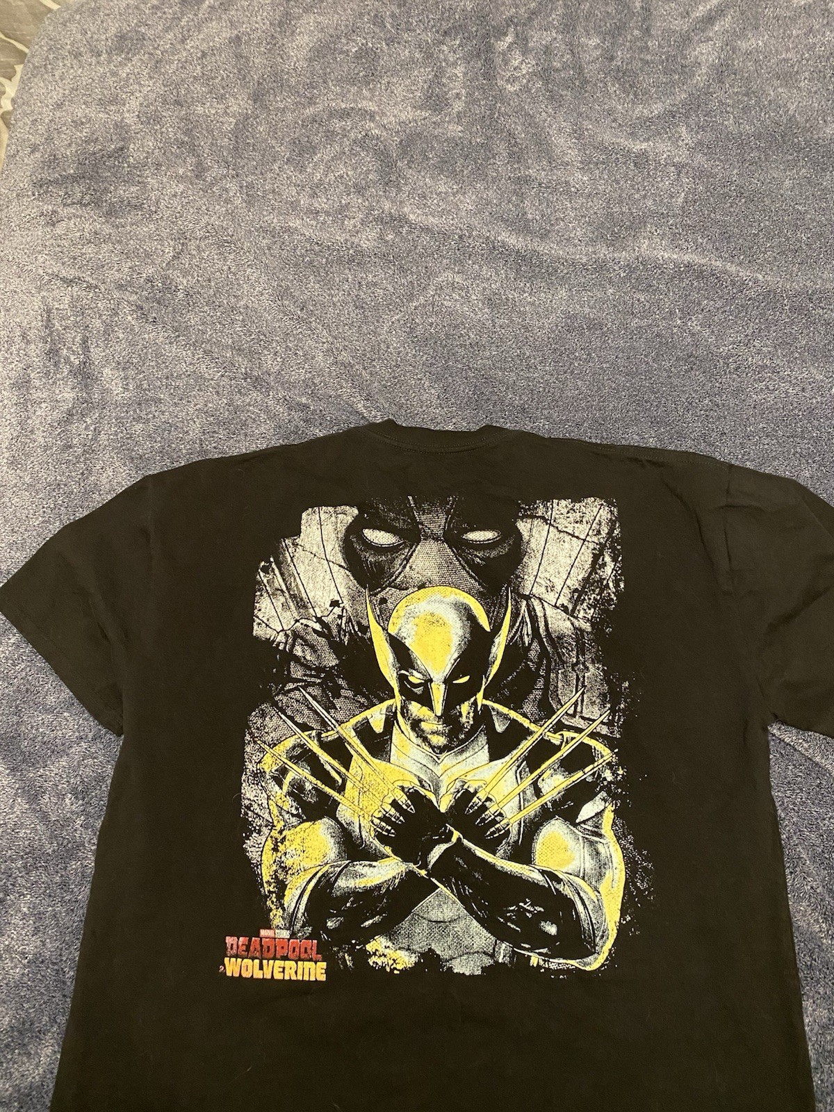 Wolverine and Deadpool Marvel T-Shirt Size L Color Black GOAT Crew Graphic Tee