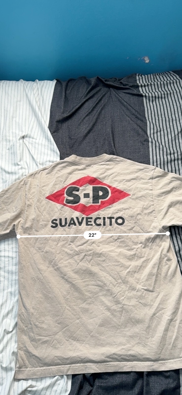 Suavecito Haircare Brand Shirt Men’s Size XL Beige/Red Double-Sided Graphic Tee