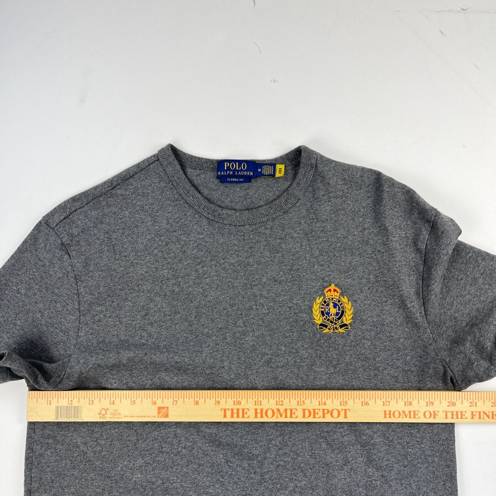 Polo Ralph Lauren Men’s Crest Logo Embroidered Classic Fit Heavy T-shirt Medium