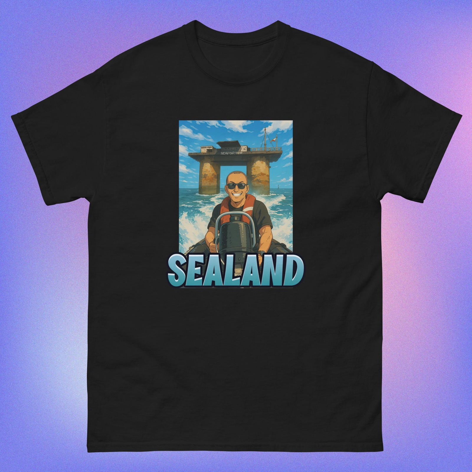 Sealand – Micronation Design 1 – Unisex Short Sleeve T-Shirt