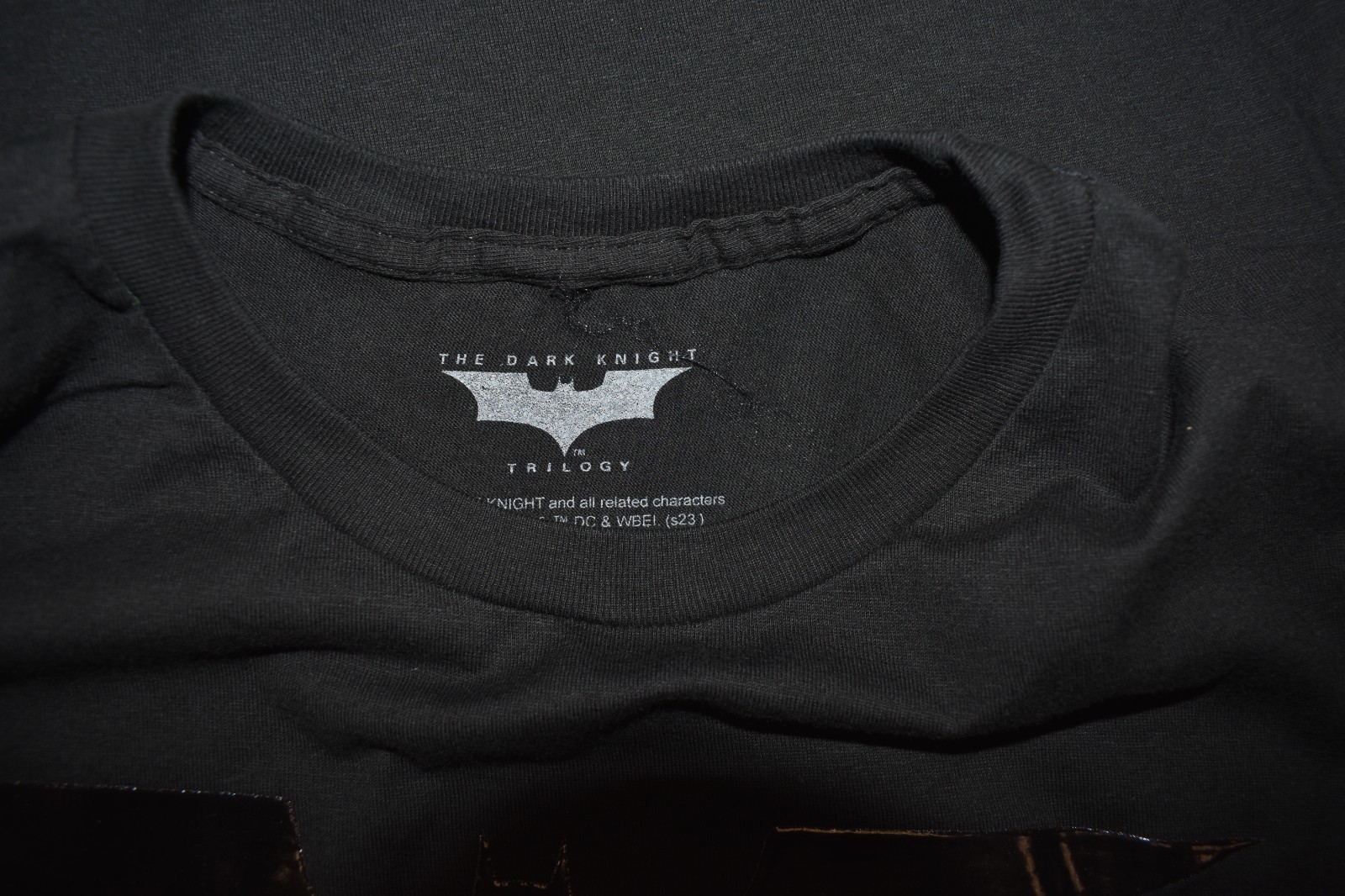 The Dark Knight Mens Batman Tonal Black Shirt New S-3XL