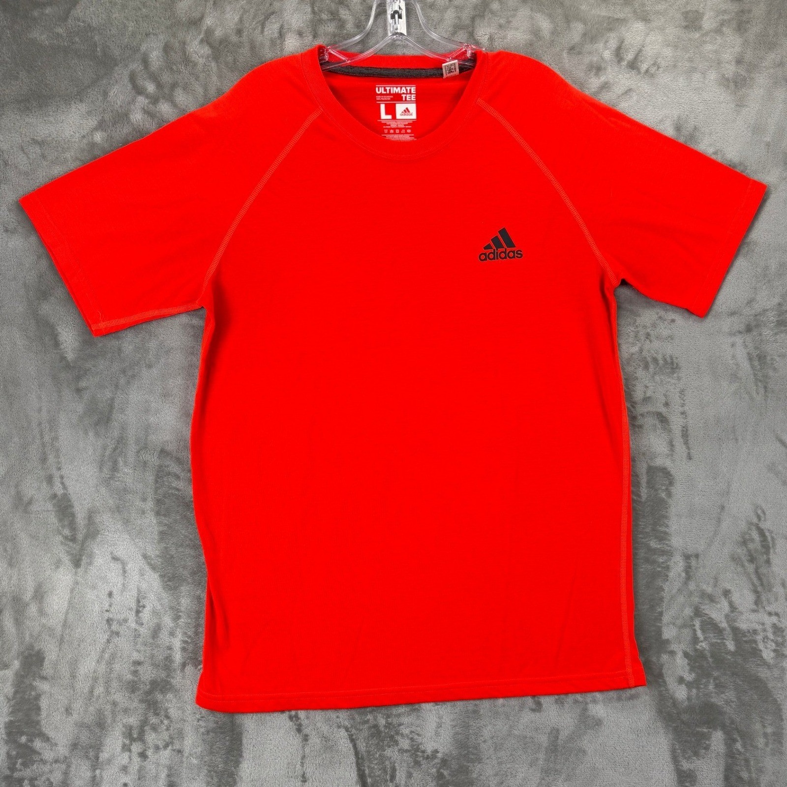 Adidas Ultimate Tee Mens Large Red Short Sleeve Climalite Performance Shirt L
