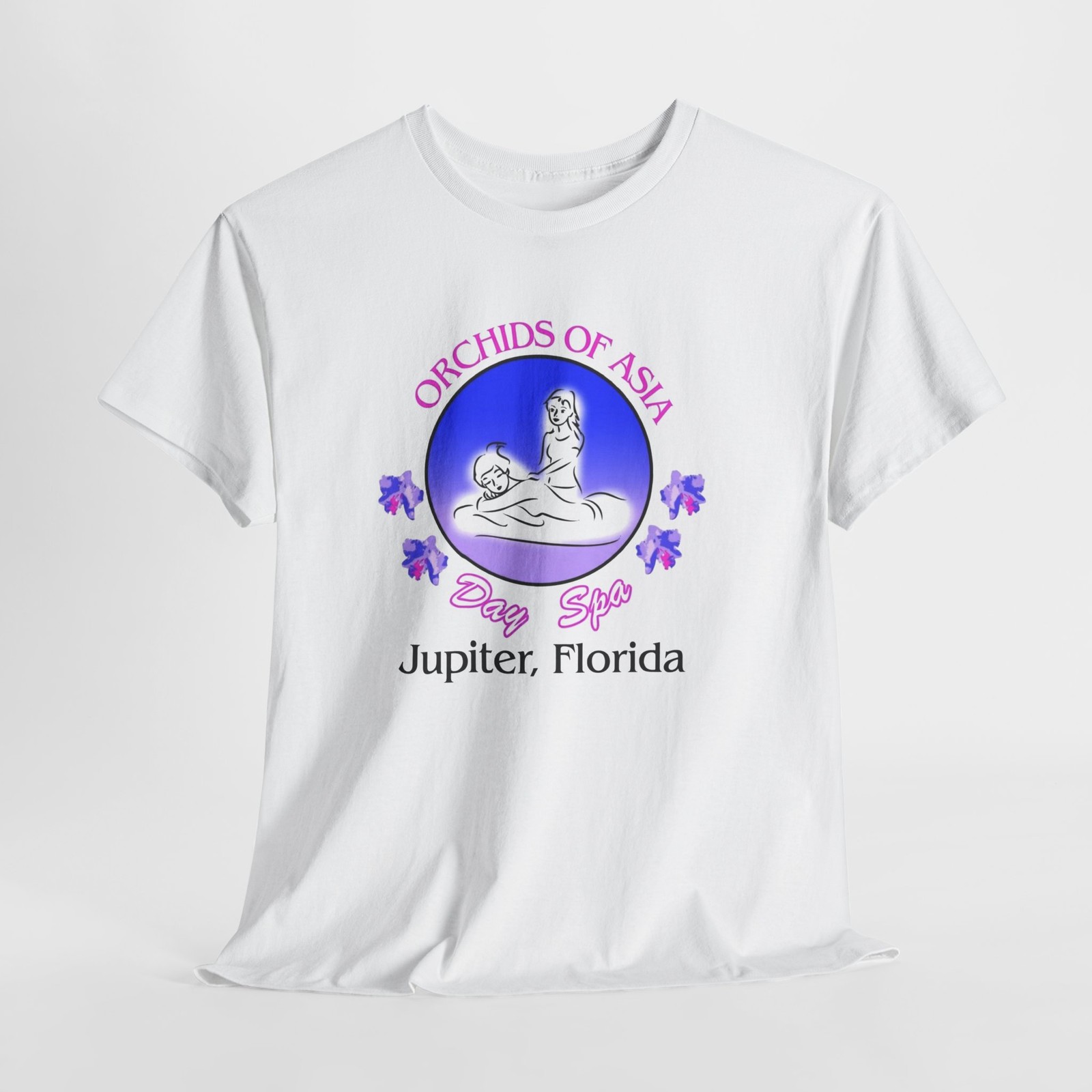 Orchids of Asia Spa Tee | Jupiter Florida Orchid Logo