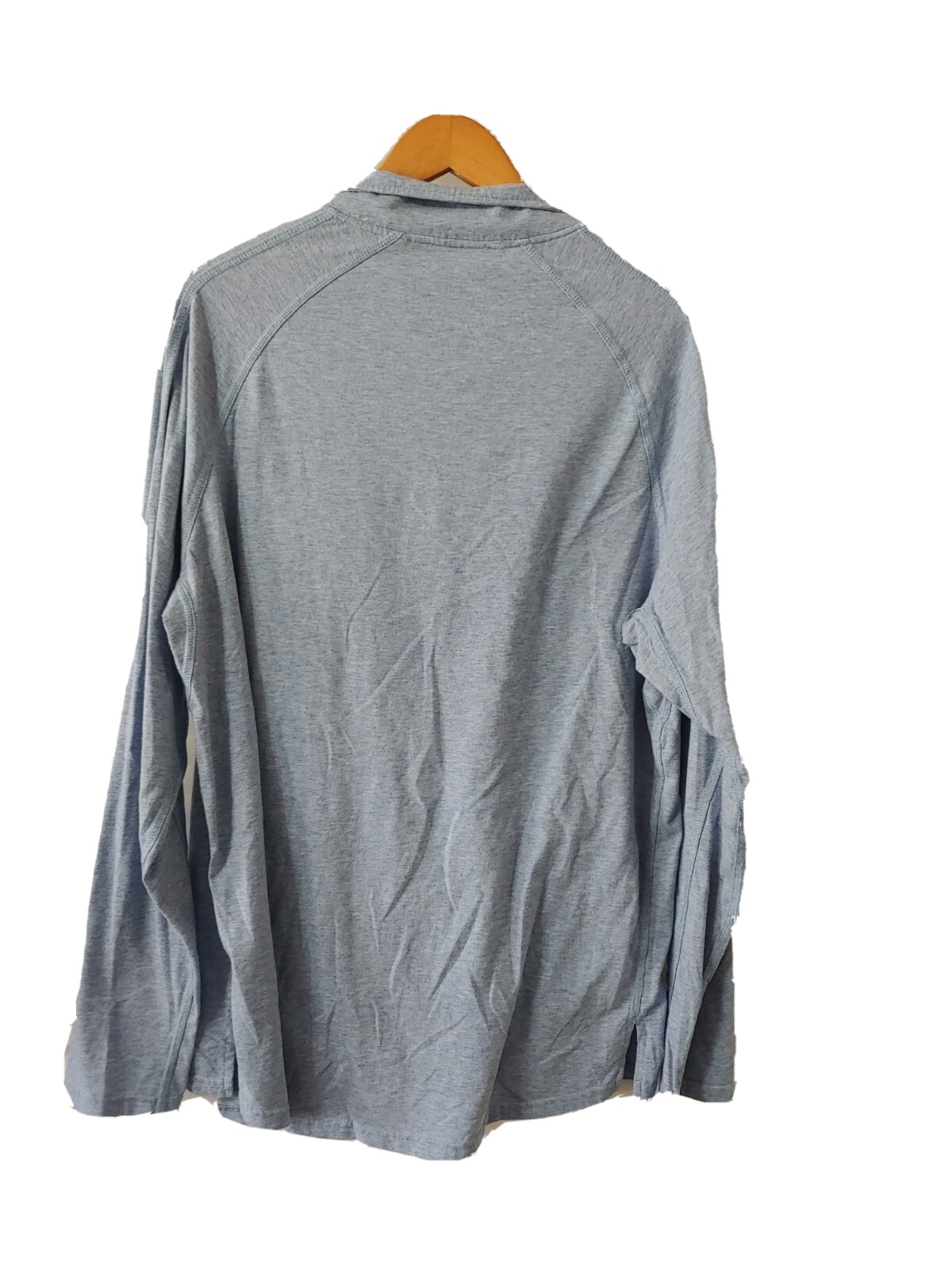 FIVE FOUR Shirt Mens L Blue 1/4 Zip Pullover Top Pockets Long Sleeve