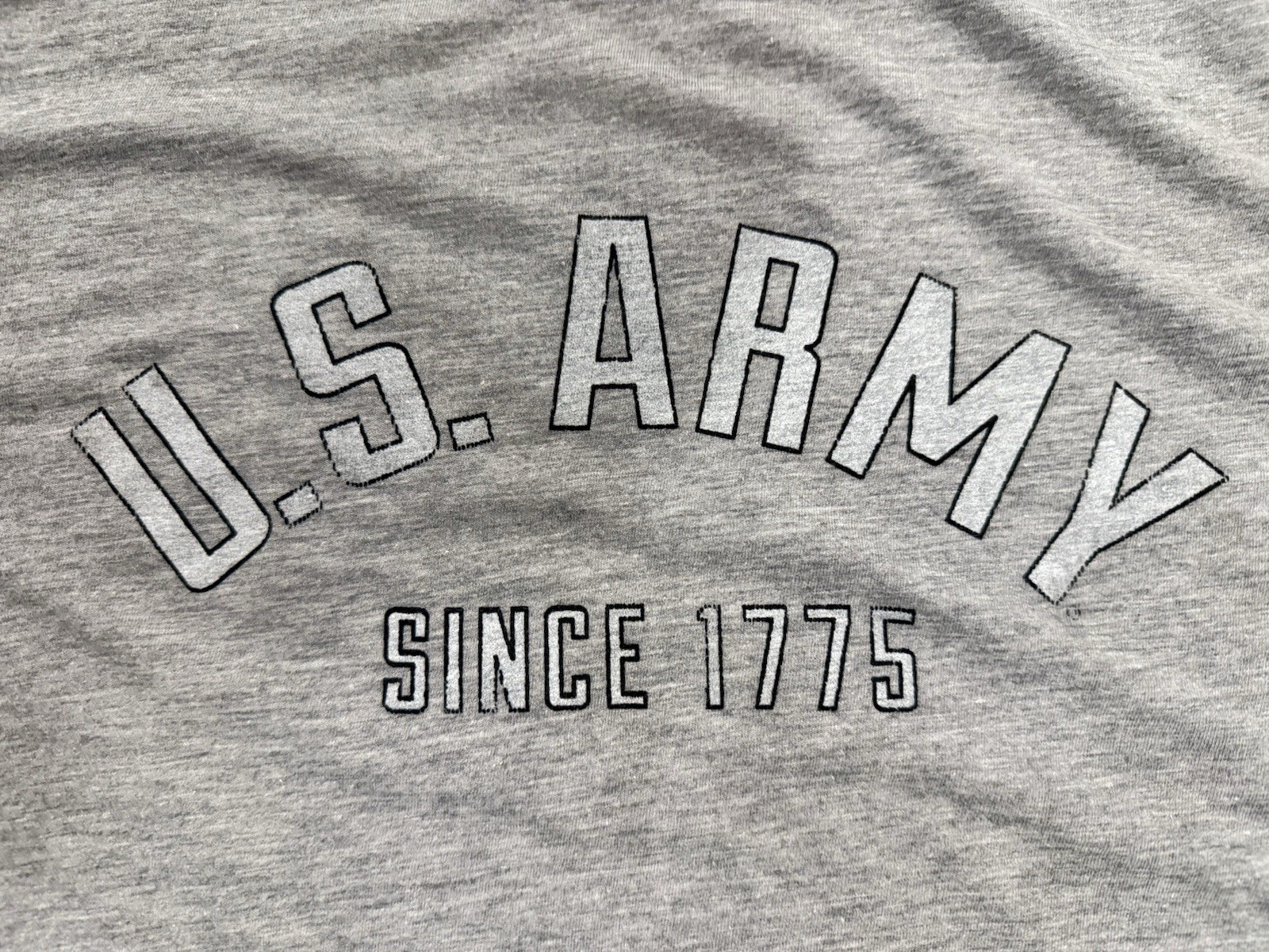 “US Army Since 1775” Logo Ash Gray Heather T-Shirt by MV Sport – Size XL – NWT