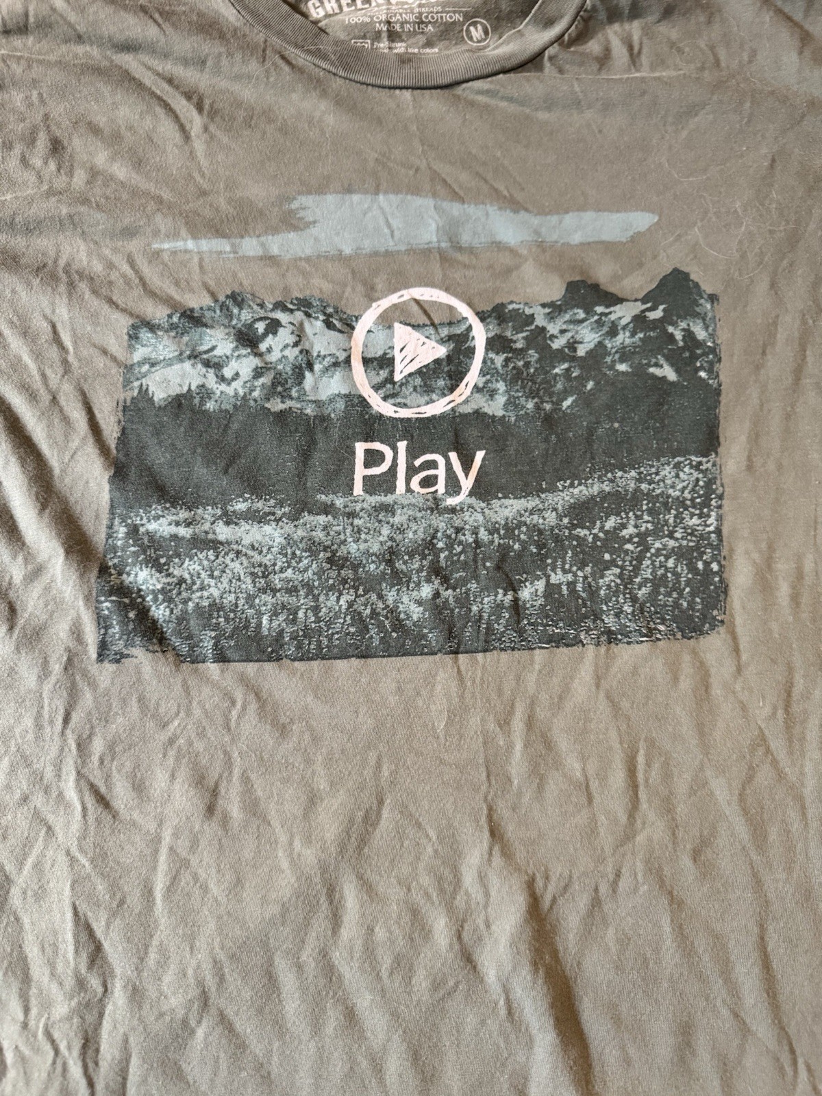 “Play” Green Label 100% Organic Cotton Medium – Green Tshirt