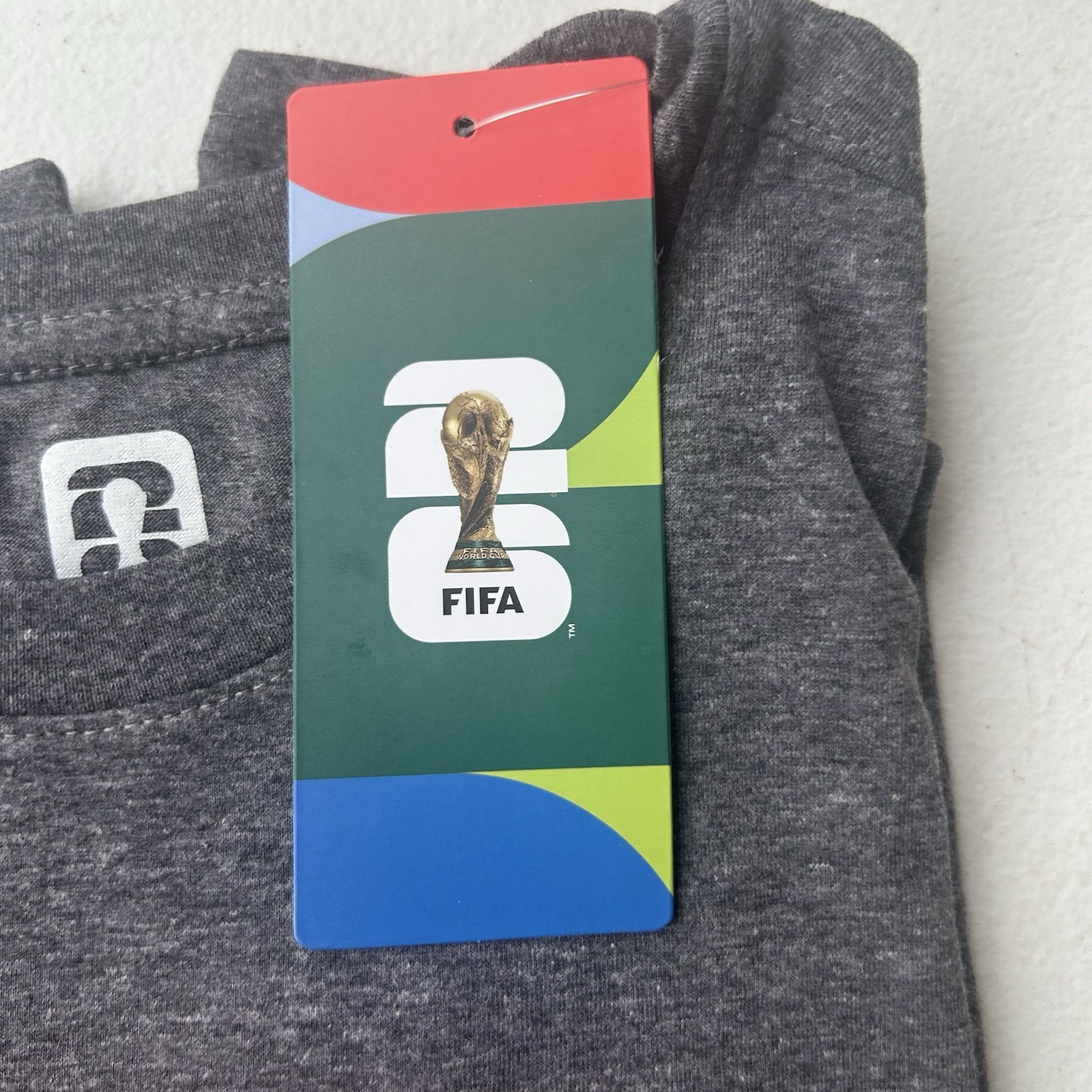 FIFA Official Licensed World Cup T Shirt Short Sleeve New with Tag Dark Gray L
