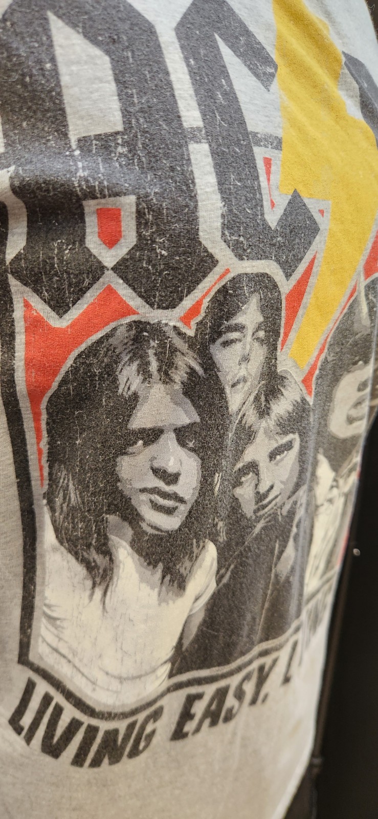 AC/DC “Living Easy, Living Free” Graphic Band T-Shirt – Size Small