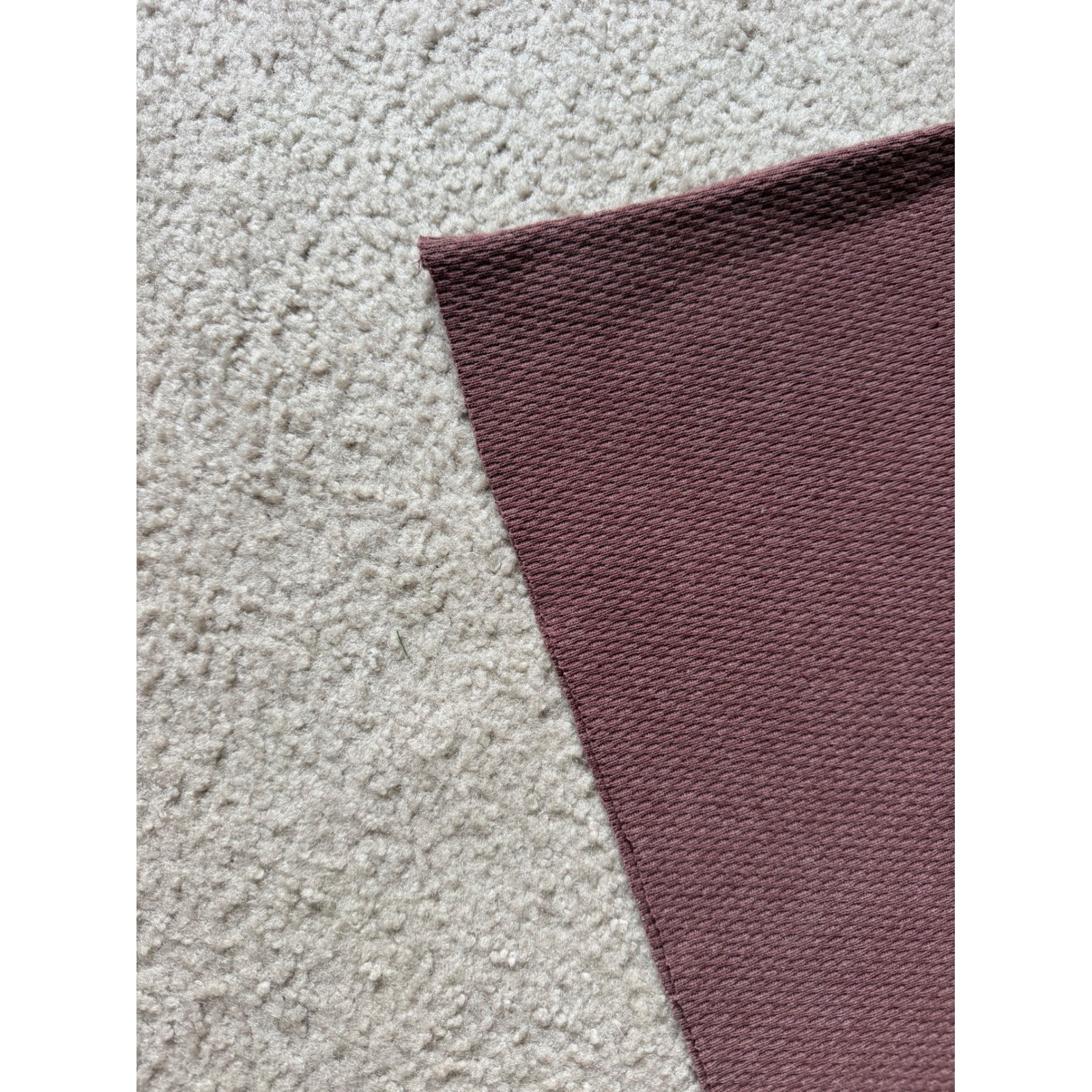 Taylor Stitch Tee CUT OFF BOTTOM Heavy Bag Waffle Burgundy Red 42 US Large