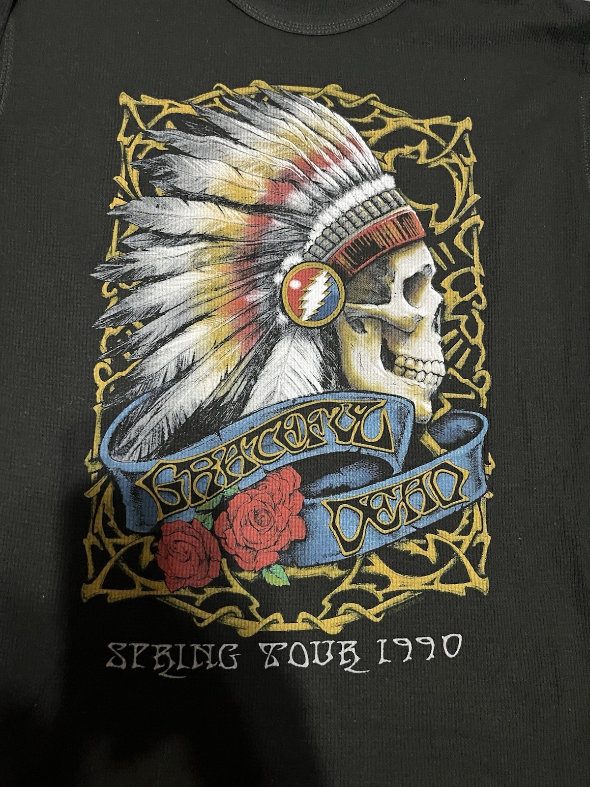 GRATEFUL DEAD-SPRING TOUR ’90-LONG SLEEVE BLACK T-SHIRT – XXL Garcia,Lesh