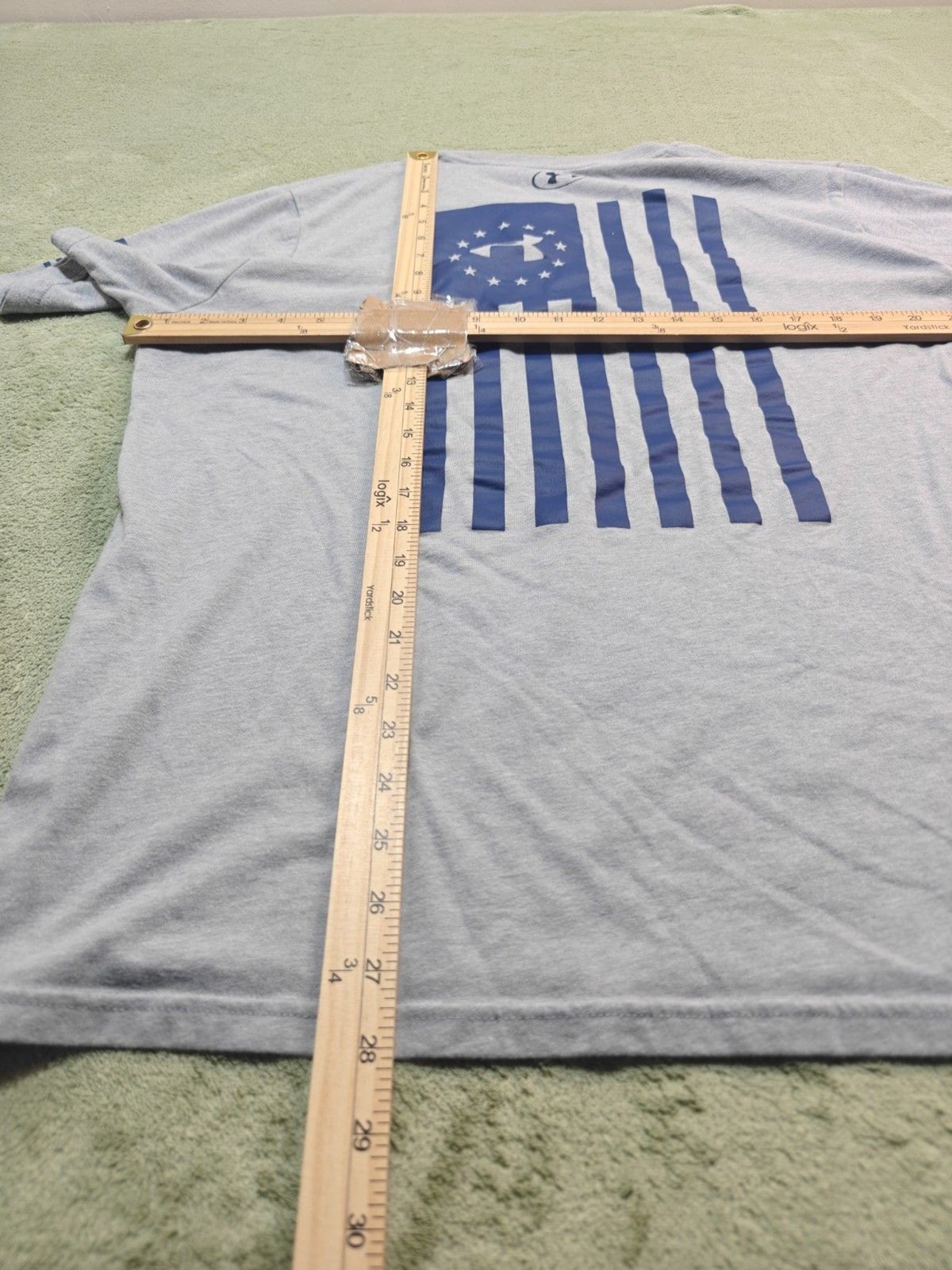 Under Armour Freedom Flag T-Shirt Mens Large Gray HeatGear Loose Fit Malaysia
