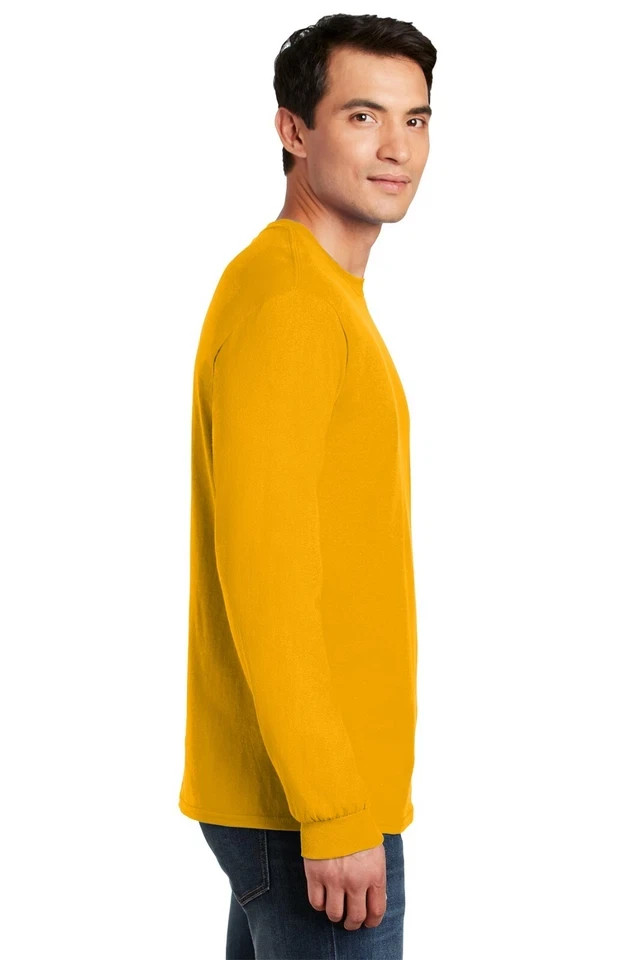 Gildan G540 Men’s Heavy Cotton Preshrunk Tshirt Long Sleeve Crew Neck T-Shirt