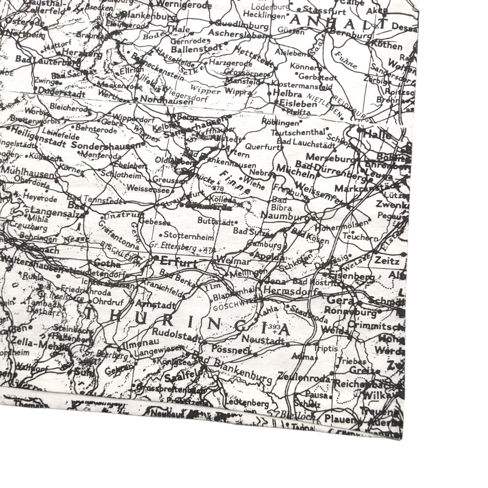 New Vintage Germany Map SCREEN STARS USA T Shirt XL All Over Print Puff Graphic