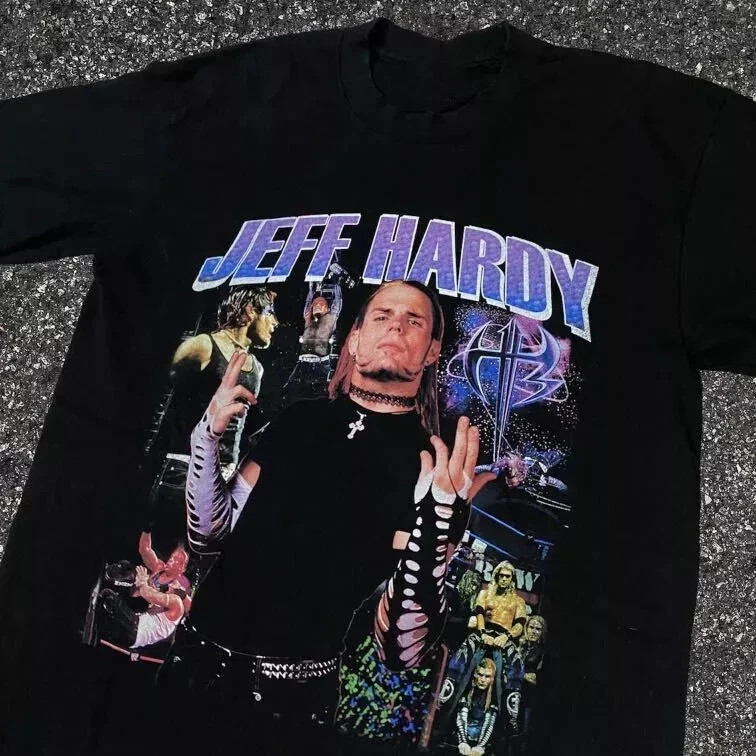 Hot Trend Jeff Hardy Black Cotton Size S-5XL T-Shirt Unisex