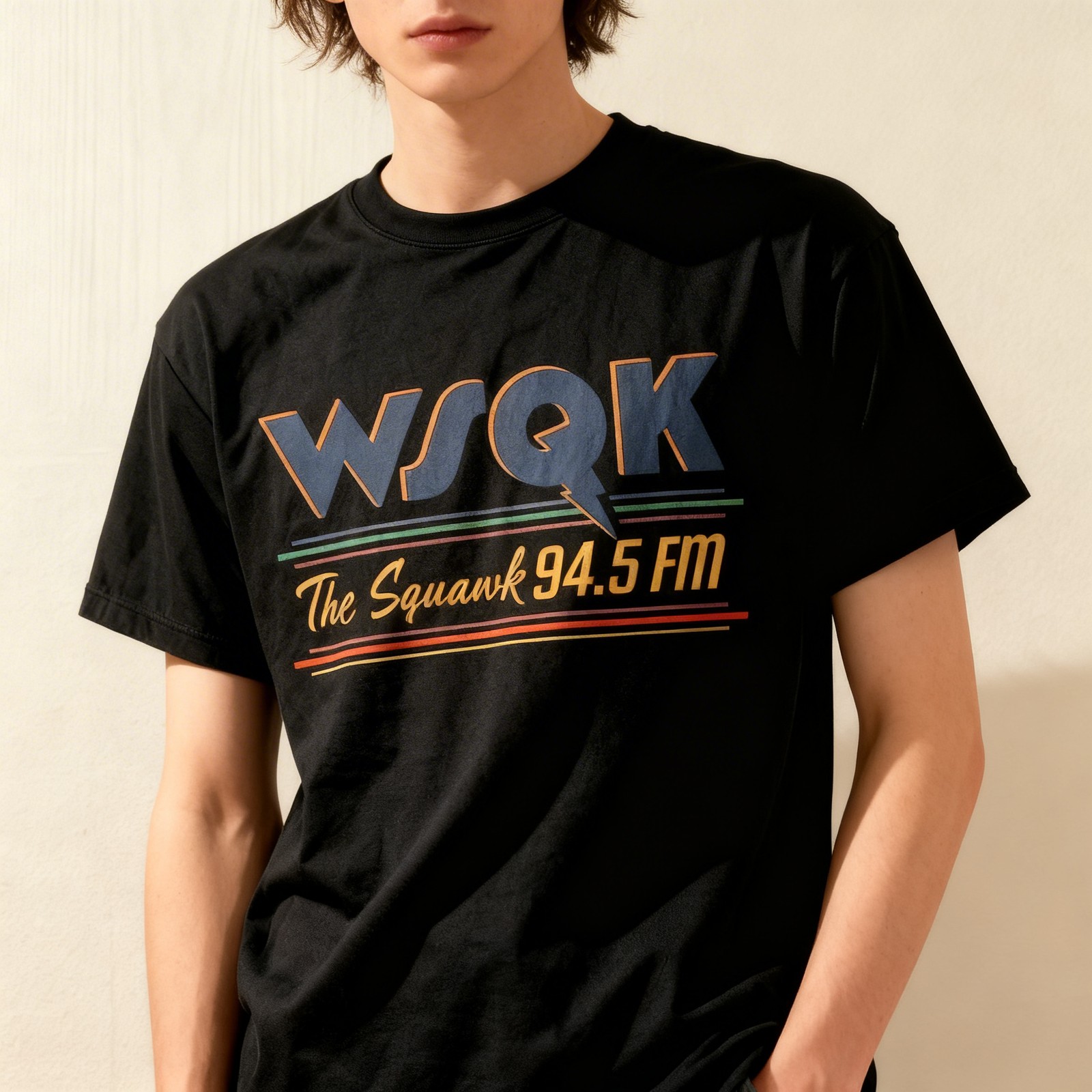 WSQK The Squawk Shirt, Retro Hawkins Unisex T-shirt, 80s Retro Rad