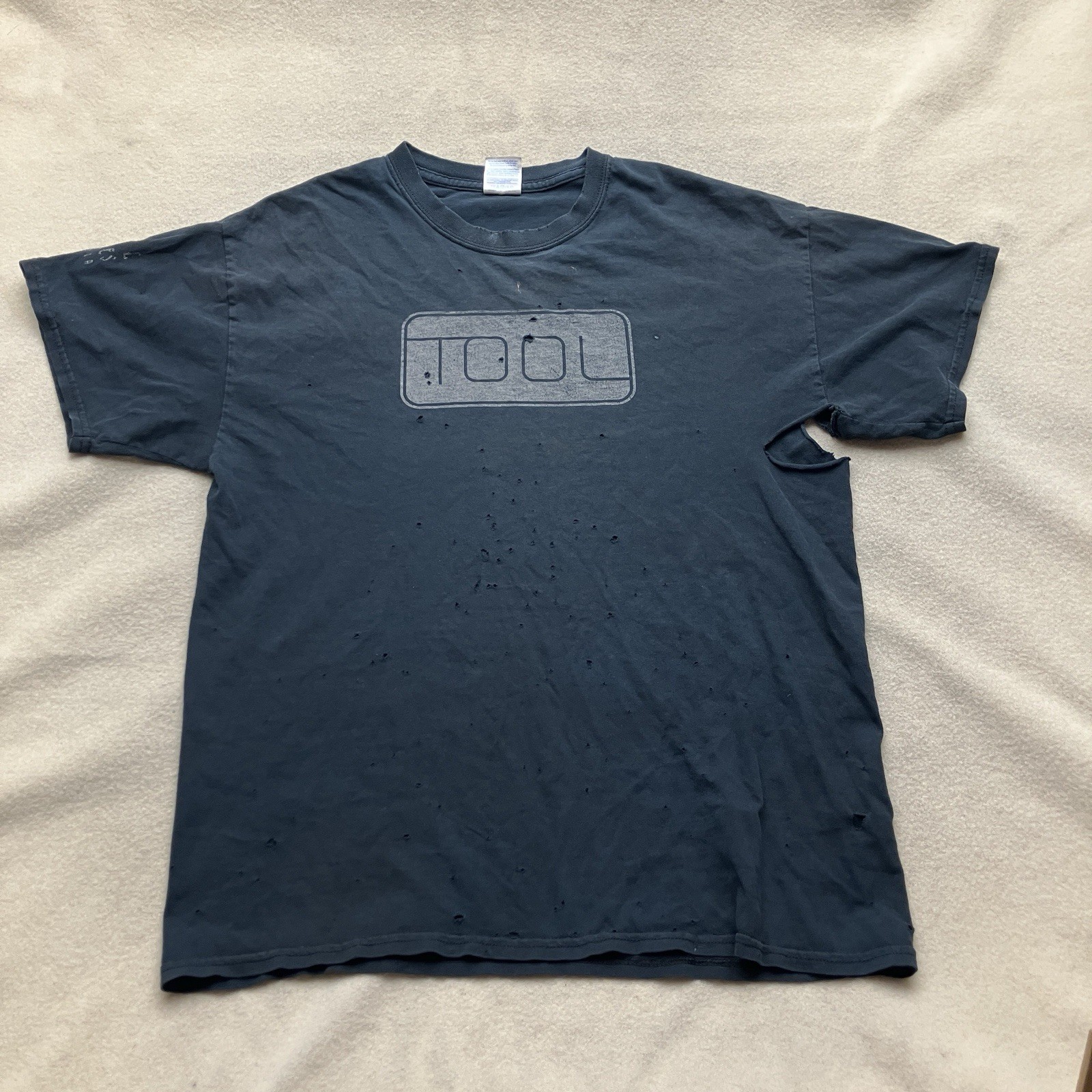 Thrashed 2013 Tool LA California Tour Shirt Faded Black Large
