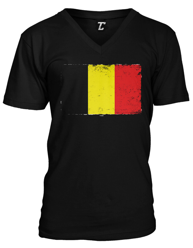Belgium Flag – Belgian Heritage Pride Proud Country Unisex V-Neck T-shirt