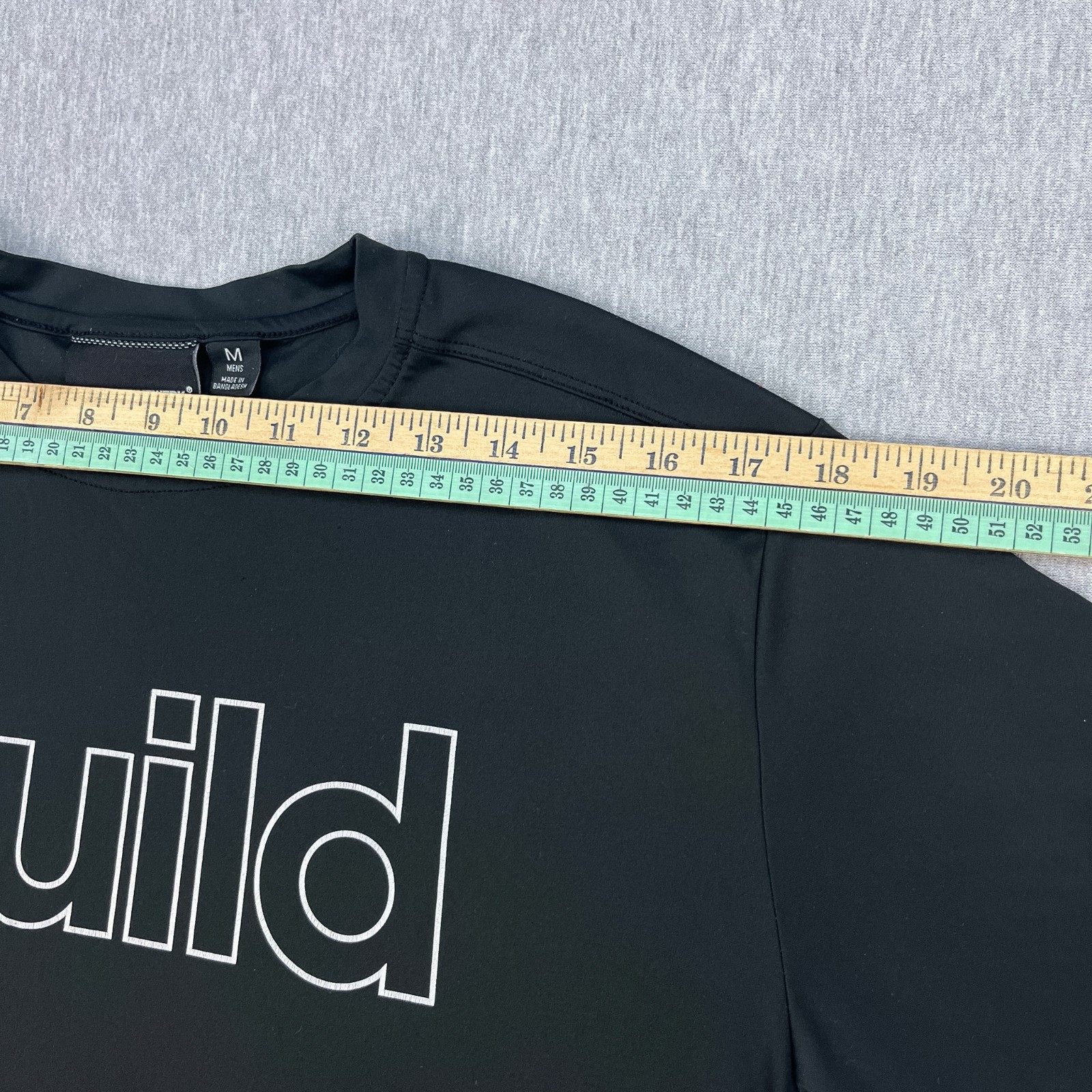 Truewerk B1 Sun Tee T-Shirt Mens M Black “build” Branded Stretch Short Sleeve