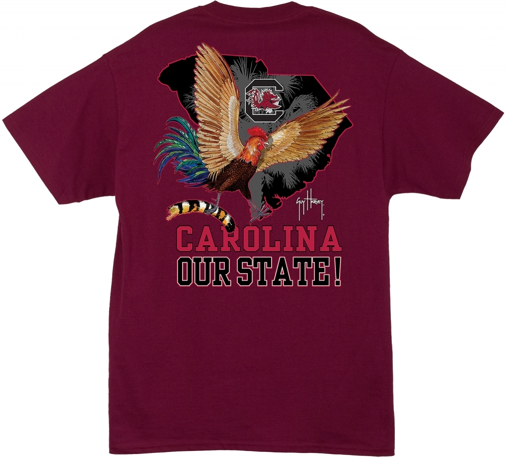 Guy Harvey University of South Carolina Gamecocks T-Shirt —–Brand New