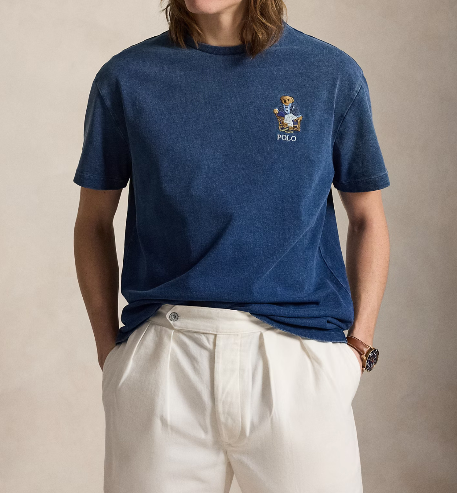 *NEW* Men Polo Ralph Lauren Classic Fit Polo Bear Indigo T-Shirt DARK INDIGO 👍