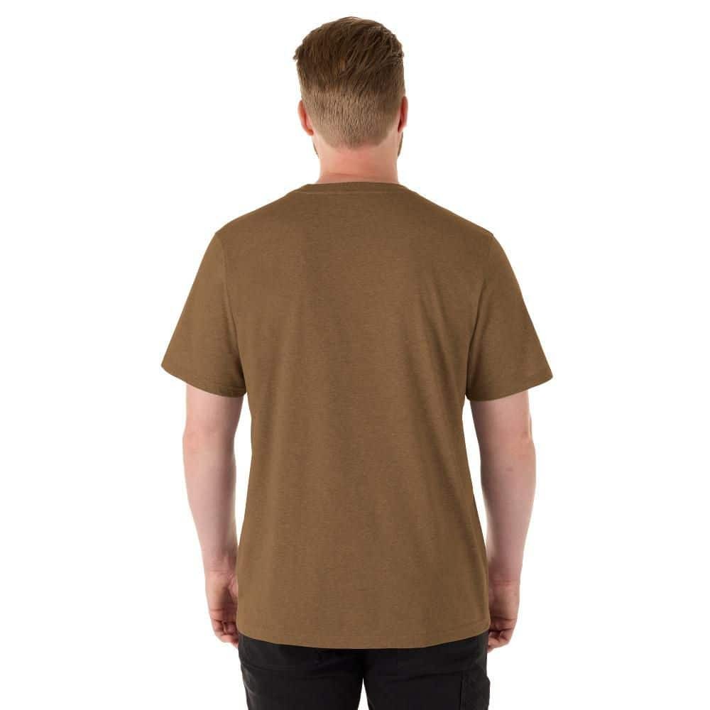Milwaukee Men’s X-Large Brown Cotton/Polyester Short-Sleeve Hybrid Work T-Shirt