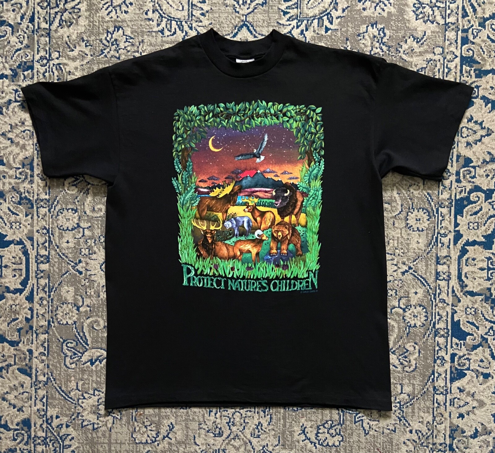 Vintage Men’s~Women T-Shirt PROTECT NATURE’S CHILDREN by Wild Oats Size XL