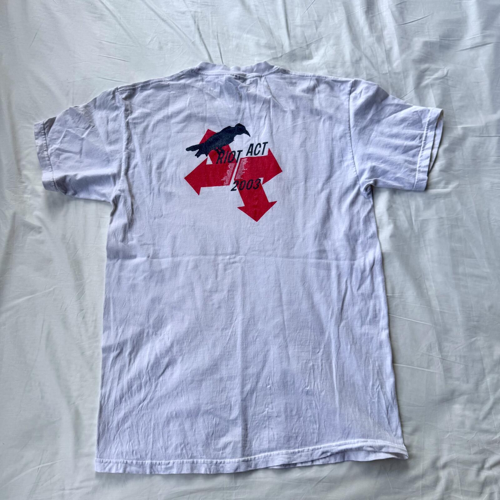 Pearl Jam Riot Act concert t-shirt 2003 tour grunge rock original stock size M