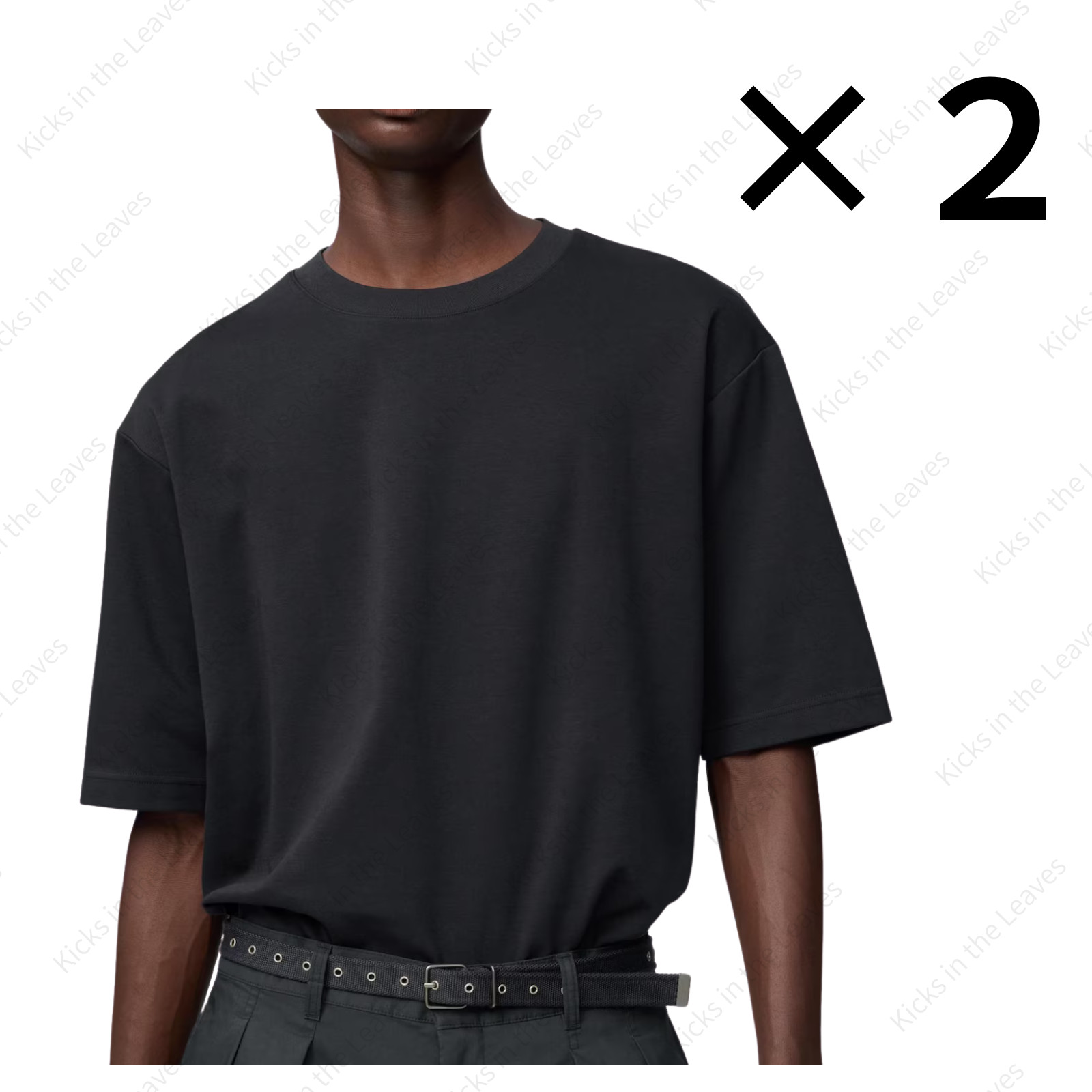 [2PCS SAME COLOR] UNIQLO U AIRism Cotton Oversized T-Shirt Half-Sleeve Japan NWT