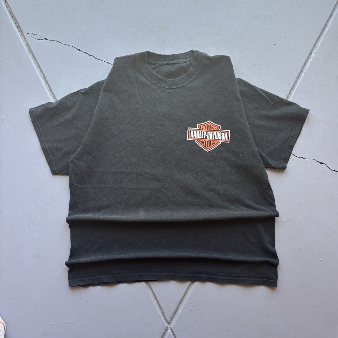 Harley-Davidson Men’s L Black Graphic Logo Crew Neck Short Sleeve Tee