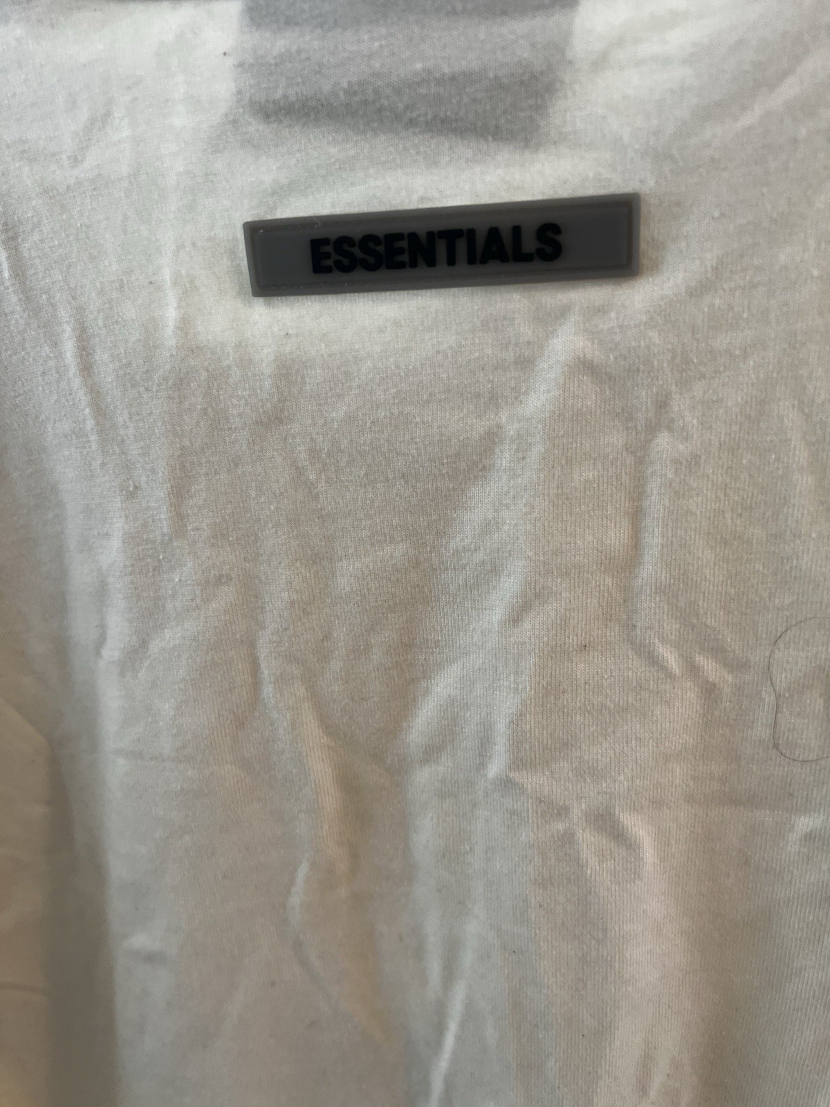 MENS FEAR OF GOD ESSENTIALS TEE CREAM MED SIZE