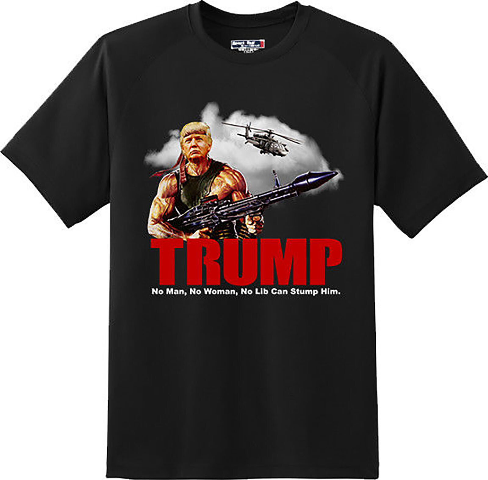Trump Rambo America Republican Humor Patriotic T Shirt New Graphic Tee