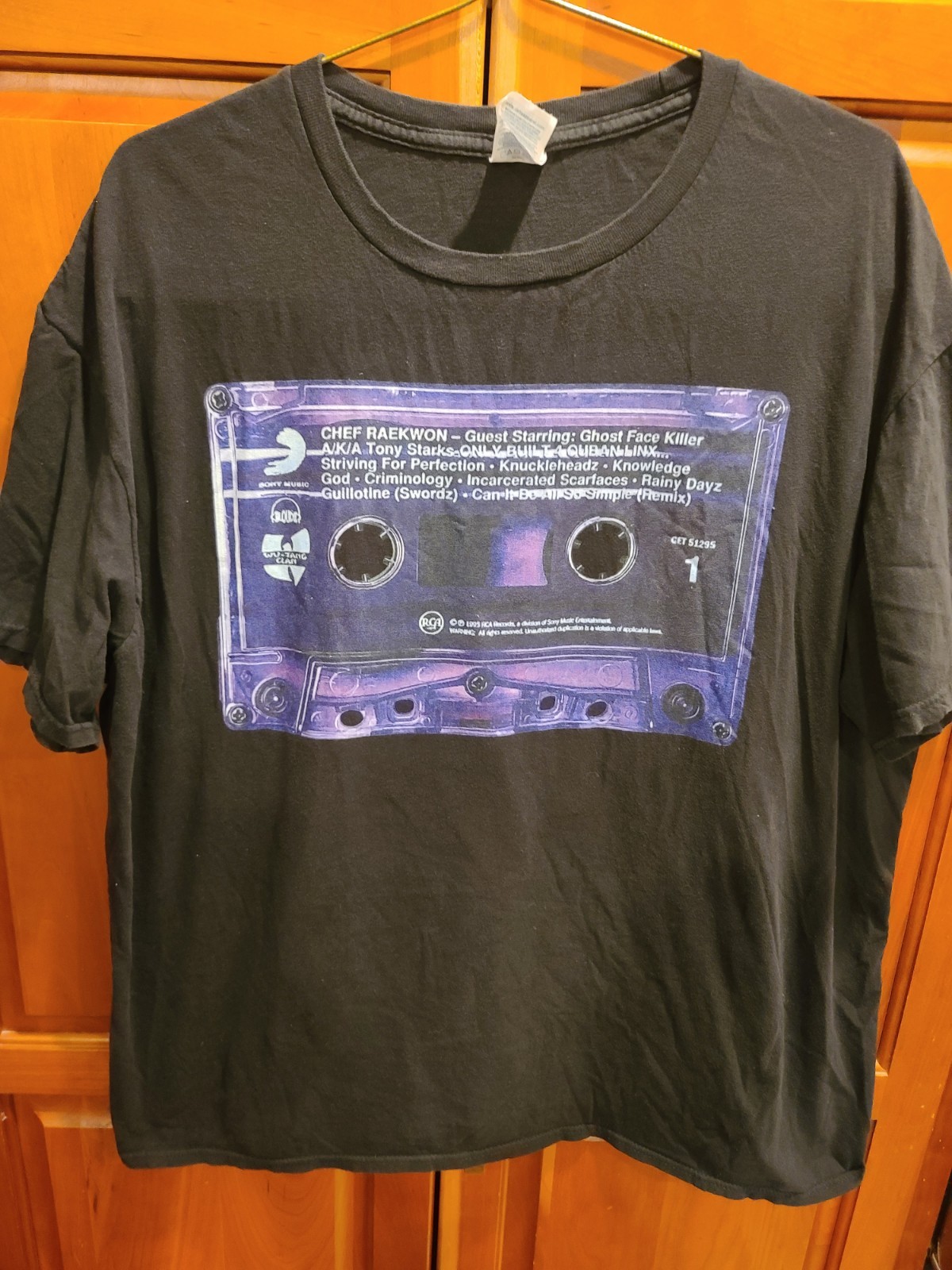Vtg Rare Wu Tang Clan Chef Raekwon Purple Tape Cuban Linx HipHop Rap T-shirt 2XL