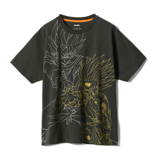 Graniph Dragon Ball Z Father Son Kamehameha Big Silhouette T Shirt L Japan