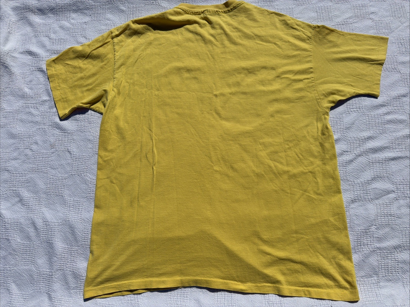 Delta Air Lines Anvil Yellow Employee Shirt Size XXL USA Vintage