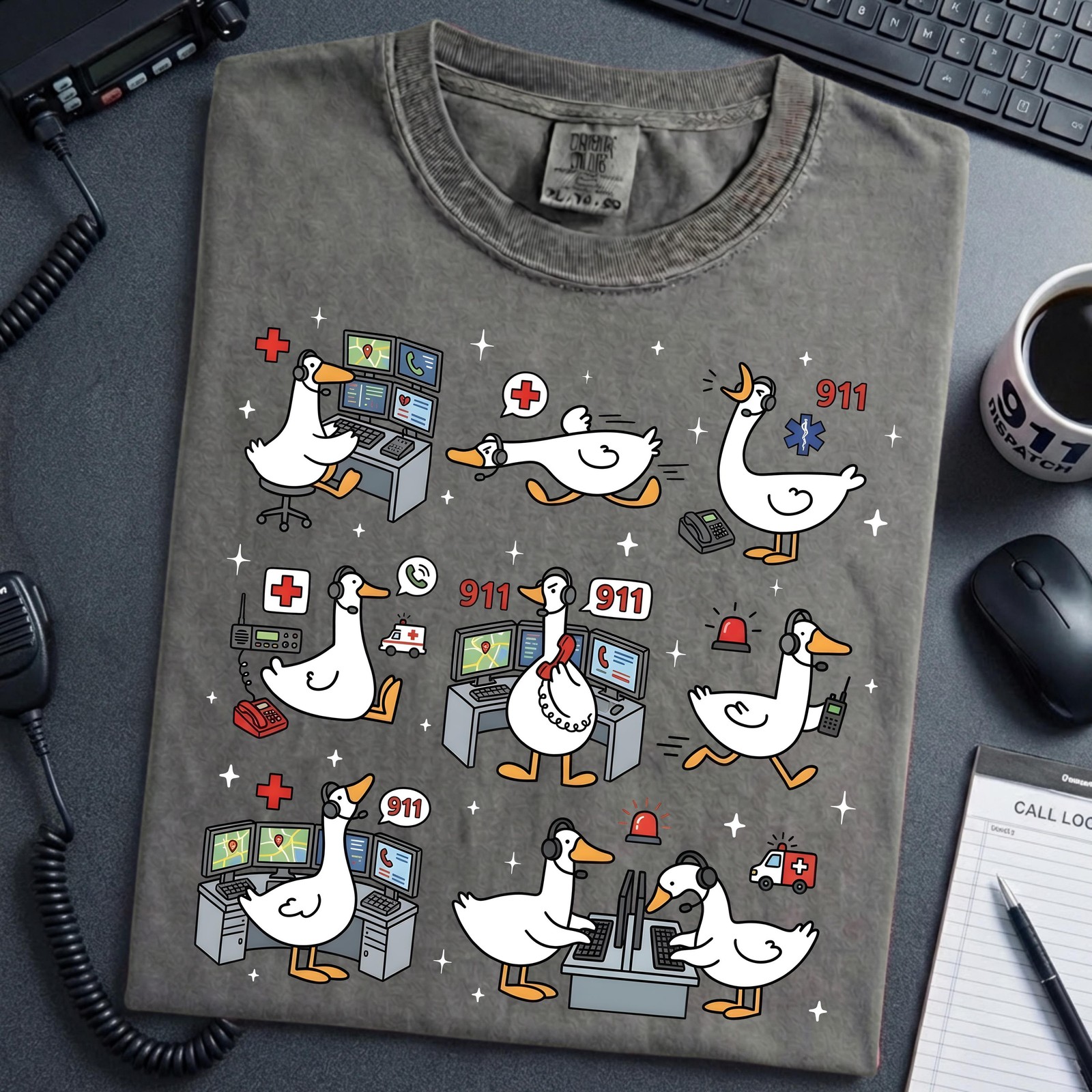 Silly Goose 911 Dispatcher Shirt Funny Emergency Call Operator Gift