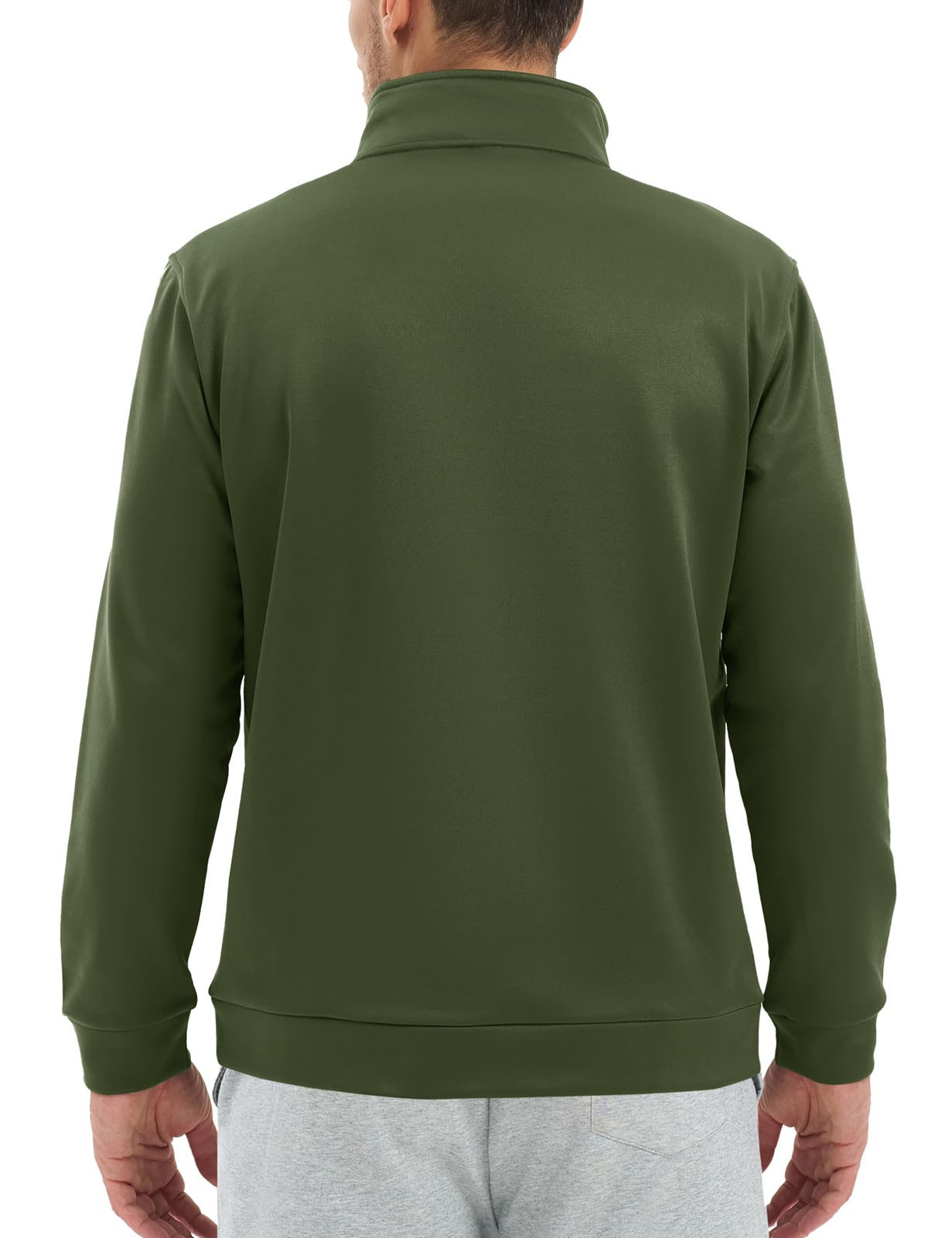 Men’s Quarter Zip Pullover Lightweight Fleece Lined Warm 1/4 Zip Down Sweatshirt