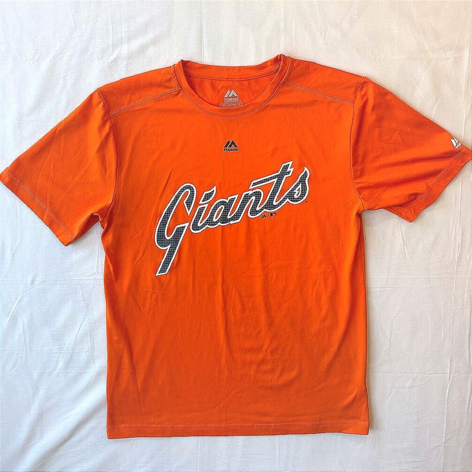 Majestic San Francisco Giants Coolbase Evolution Tee Orange Short Sleeve Medium
