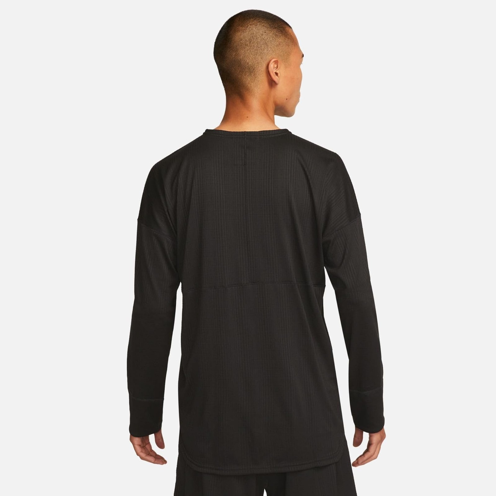 Nike Yoga Men’s Dri-FIT Crew Top (Black/Black, FB7775-010) Size Medium – black –