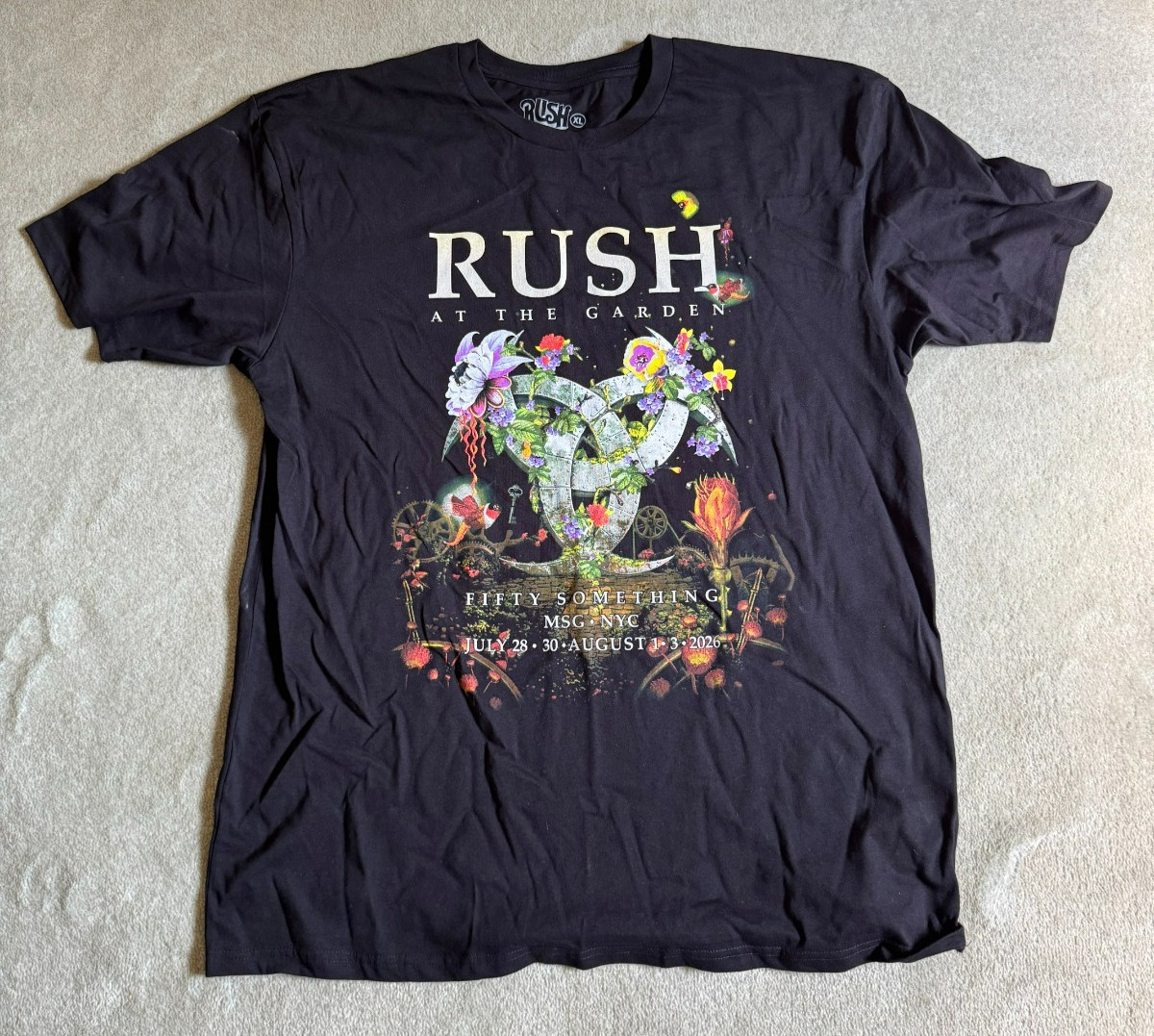 2026 RUSH Official show t-shirt X-LARGE, MSG Madison Square Garden