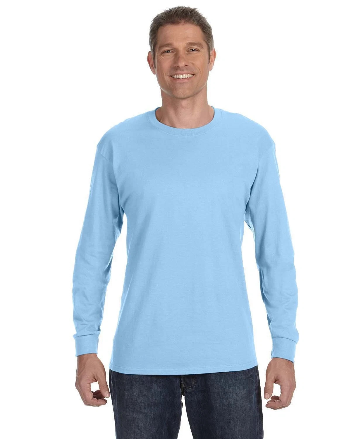 Gildan G540 Men’s Heavy Cotton Preshrunk T Shirt Long Sleeve Crew Neck T-Shirt