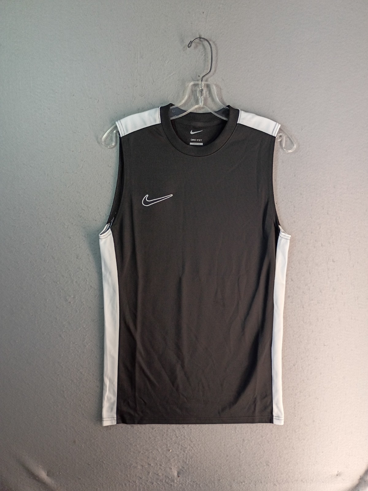 Nike Dri-FIT Academy Sleeveless Soccer Training Jersey Shirt Black Mens Small S
