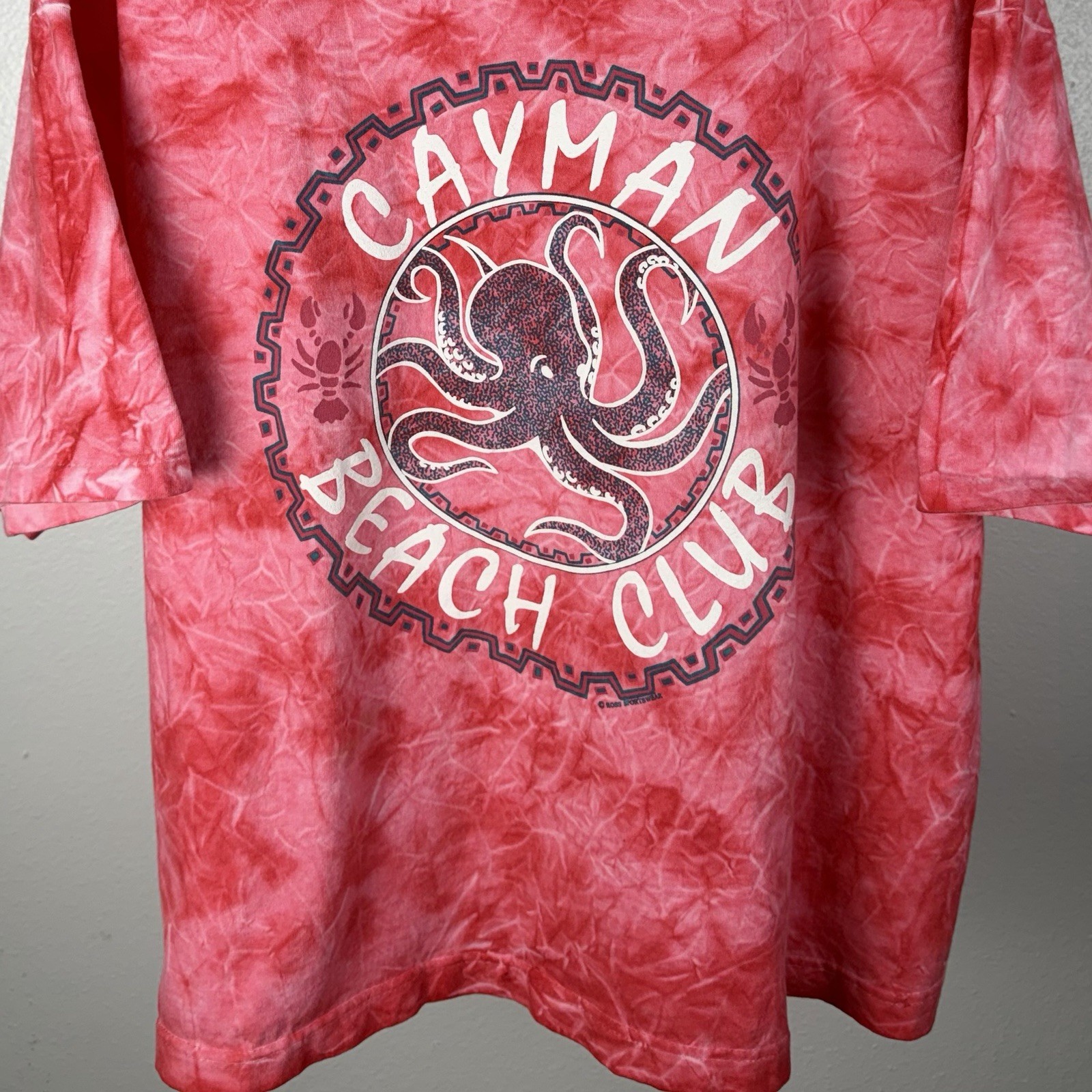 Vintage 90s Cayman Islands Beach Club Single Stitch T Shirt Boxy / Cropped Large
