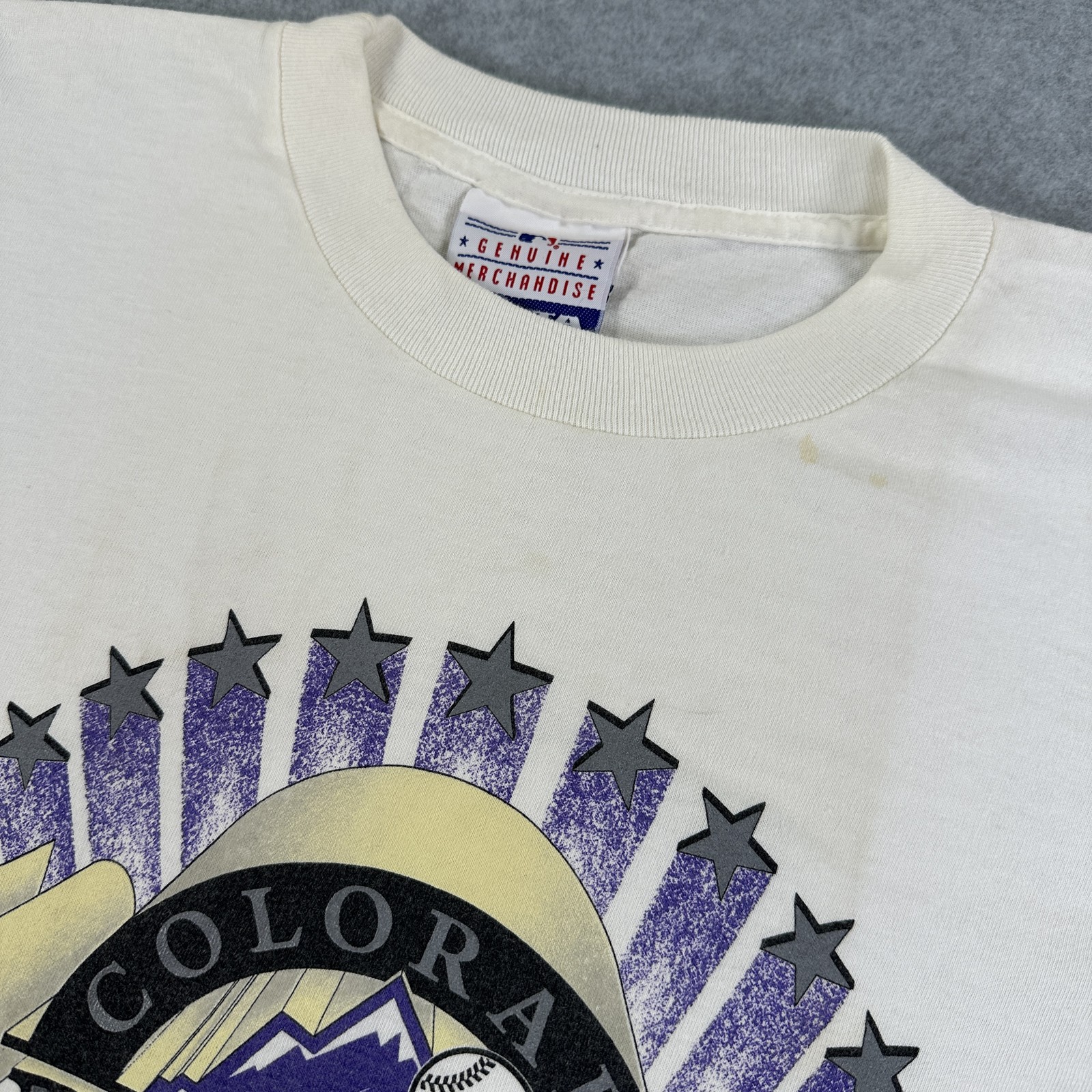 1993 Colorado Rockies Opening Day T-Shirt April 9 vs Montreal Expos MLB Vintage