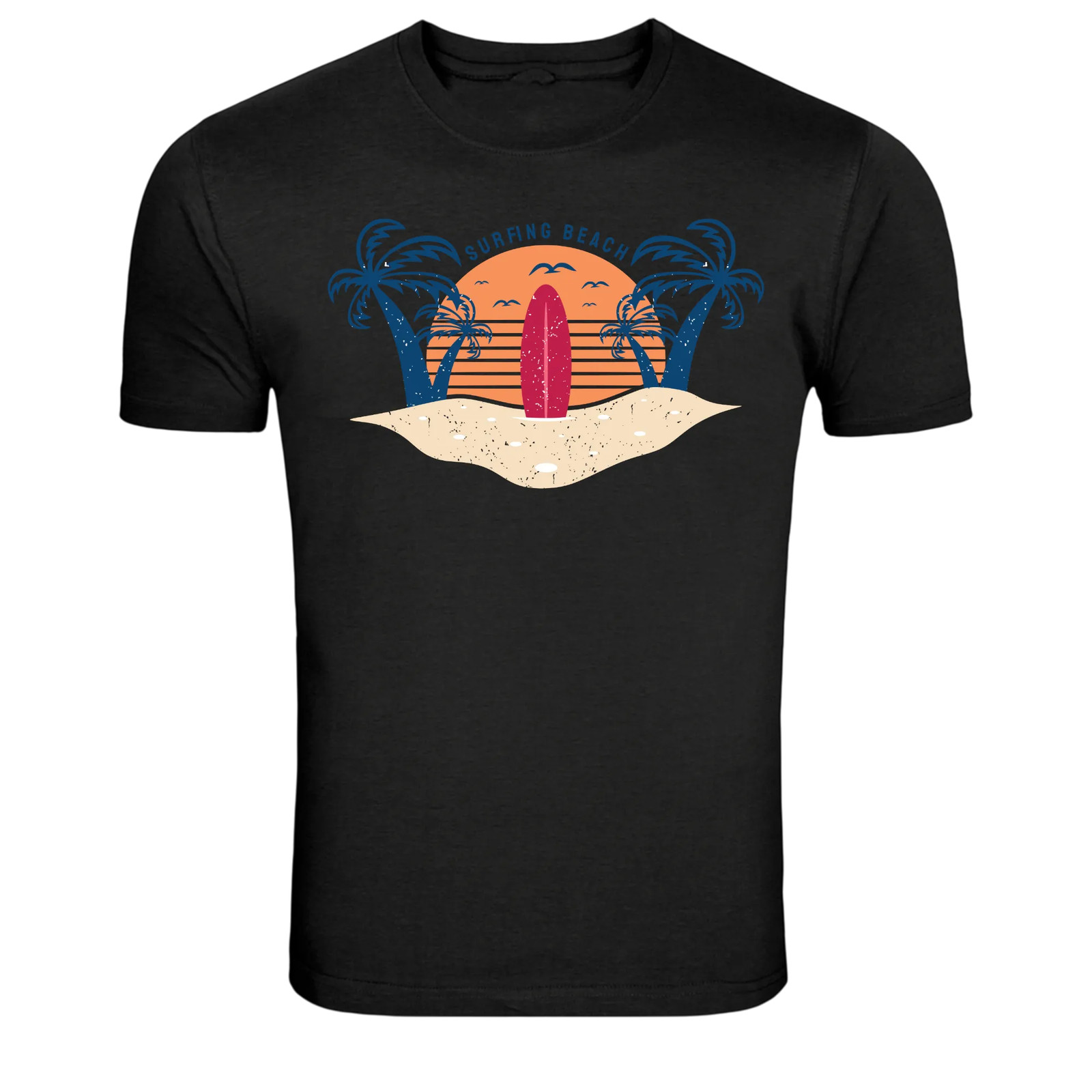 Surfing Beach Summer Tropical Graphic T-Shirt