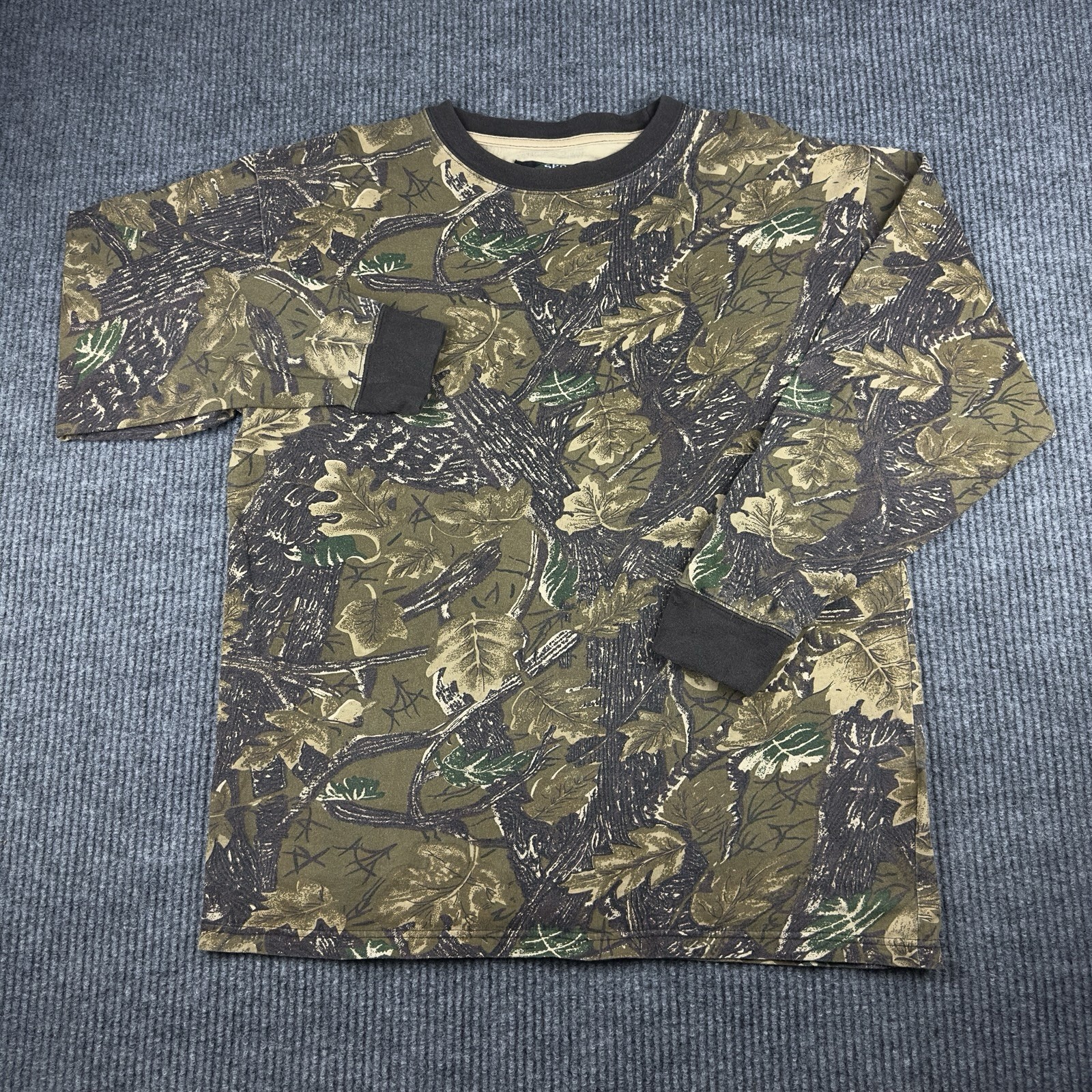 Vintage 90s Master Sportsman Realtree Camo Long Sleeve Shirt Size Large Men’s