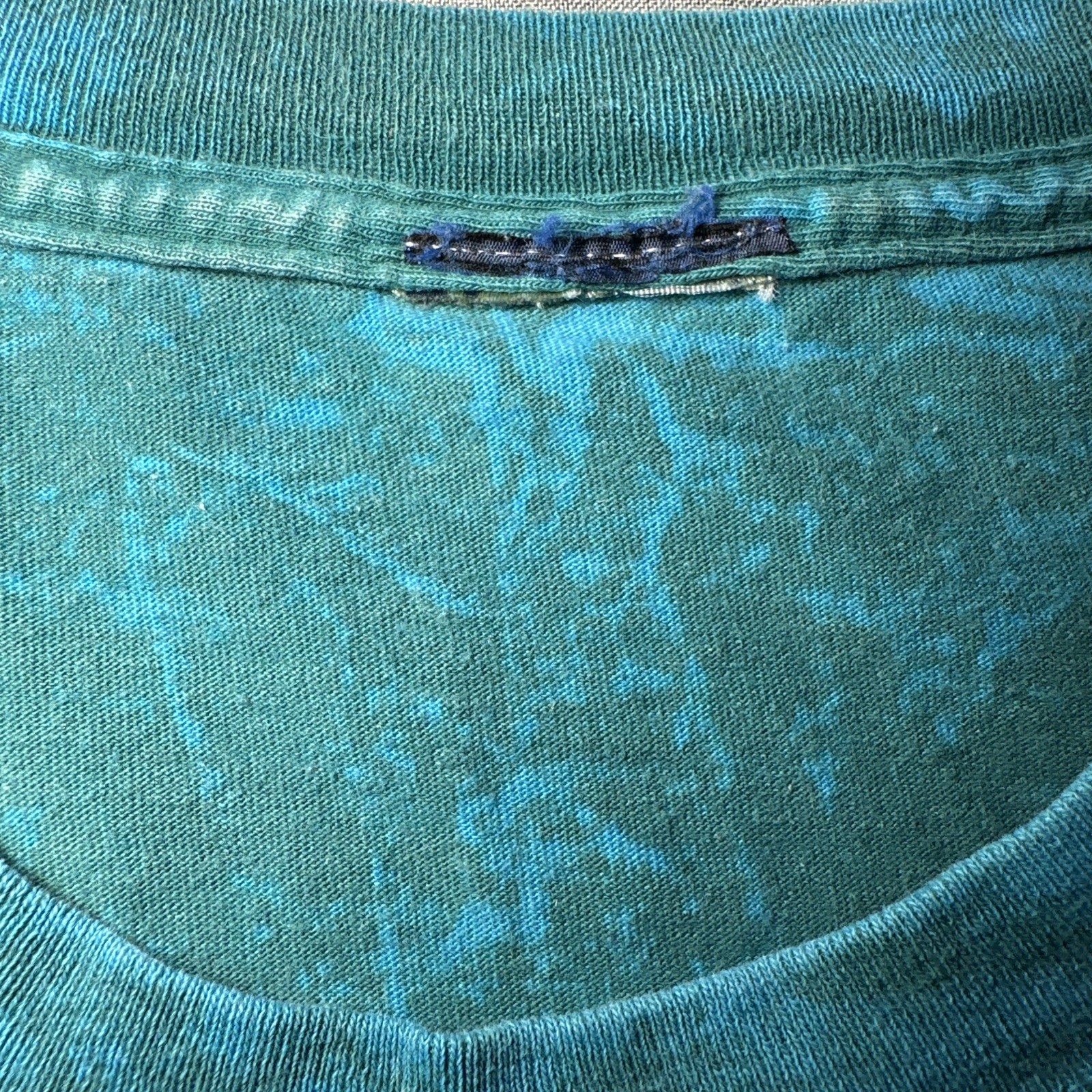 Vintage Wolf Tie Dye XL Stone Washed Turquoise Cub Polar Graphics Nature Tee