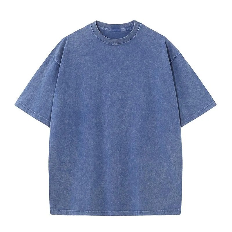 Oversized Washed T-Shirt Mens 100% Cotton Gym Fitness Loose Drop Shoulder Tee