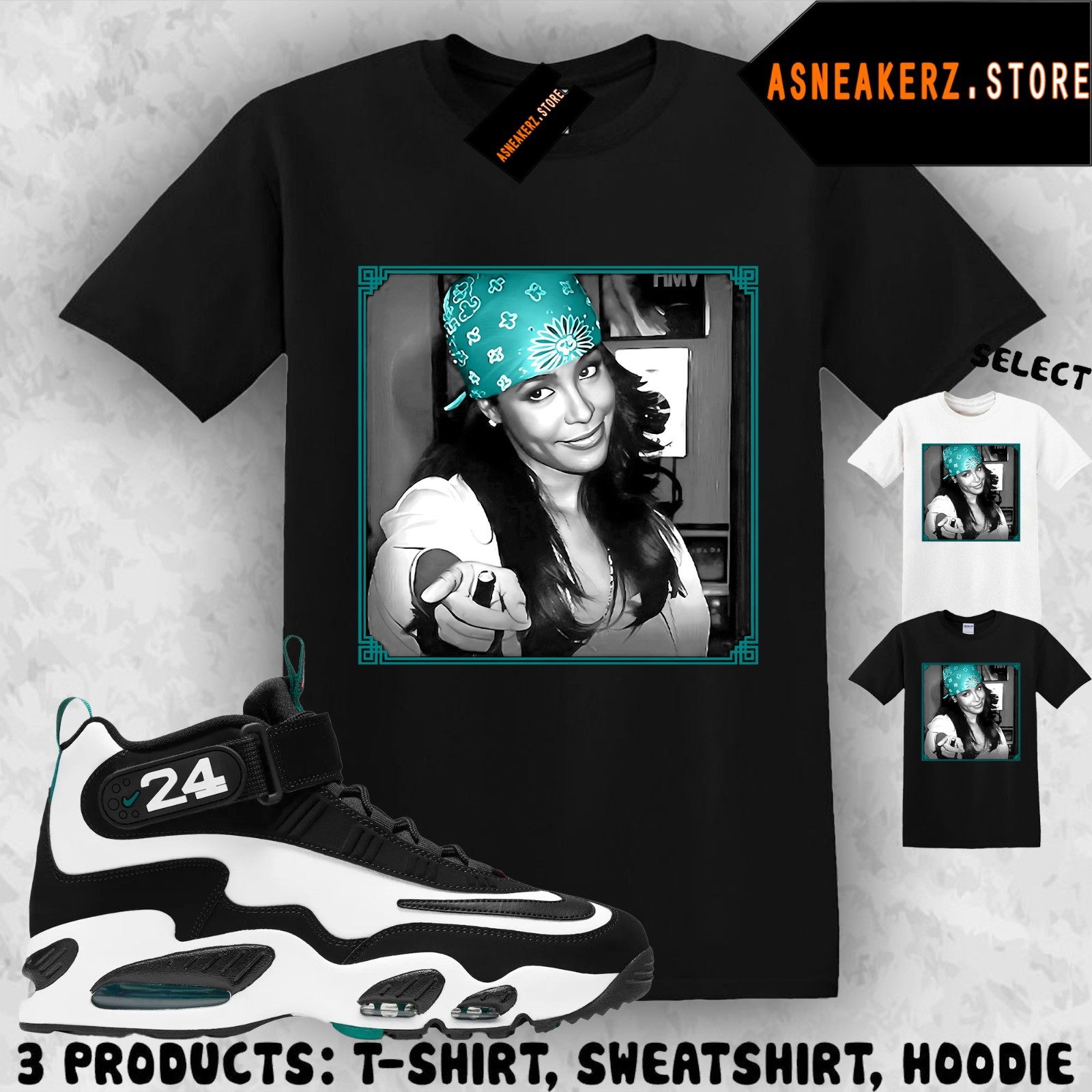 Shirt Matching Air Griffey Max 1 Freshwater To Match Sneaker IMO Aaliyah T-Shirt