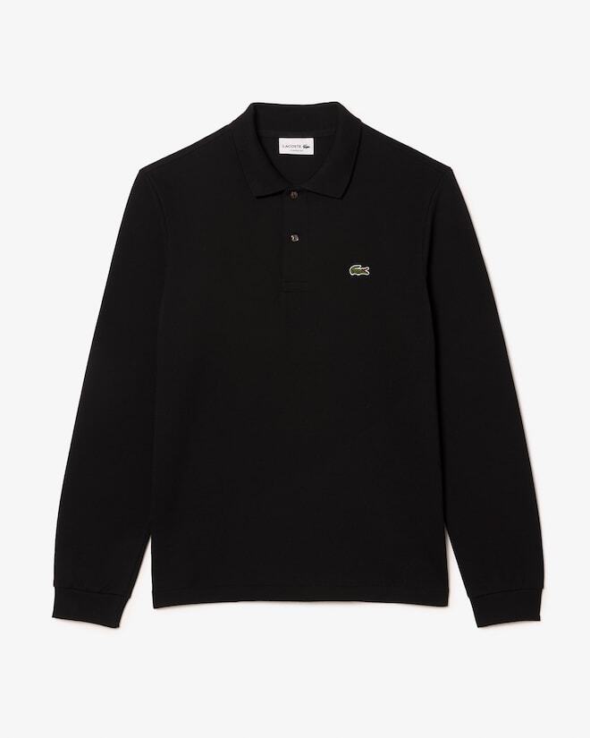 Lacoste Men’s Black Long Sleeve Polo Shirt 4XL – Original Classic Cotton